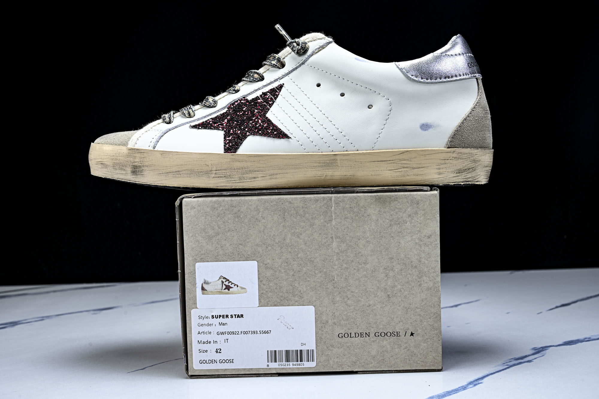 Golden Goose Ball Star 低帮休闲板鞋 GGDB小脏鞋 白棕 豹纹星 #YZ006海