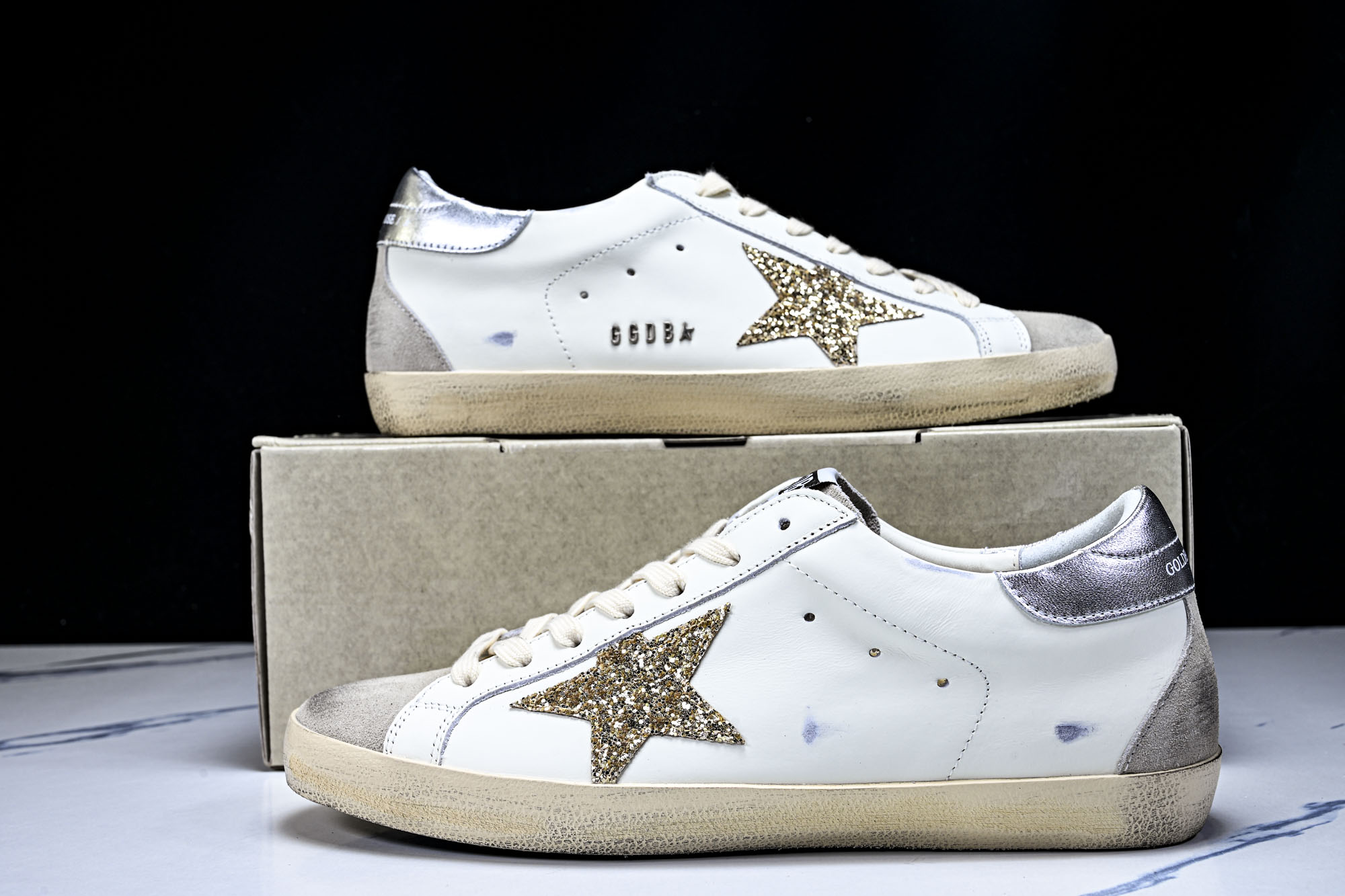 Golden Goose Ball Star 低帮休闲板鞋 GGDB小脏鞋 粉白 金星 #YZ006海淘