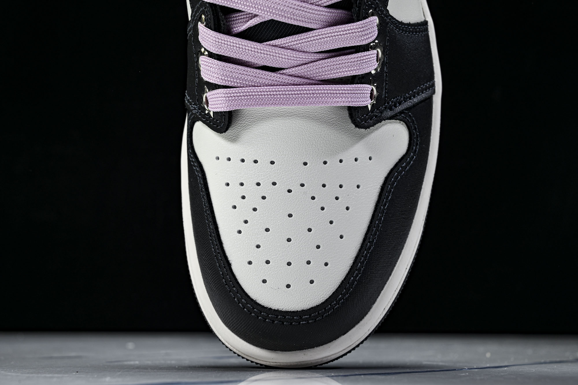 Air Jordan 1 Low AJ1 乔1爆裂纹黑白 低帮复古文化篮球鞋 II0595-001 #Y