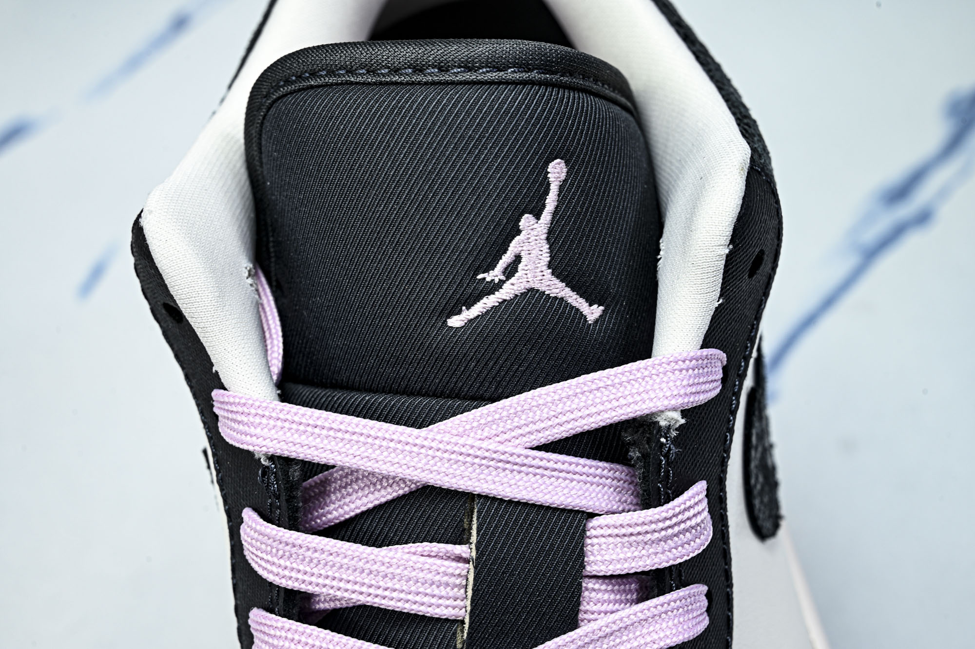 Air Jordan 1 Low AJ1 乔1爆裂纹黑白 低帮复古文化篮球鞋 II0595-001 #Y