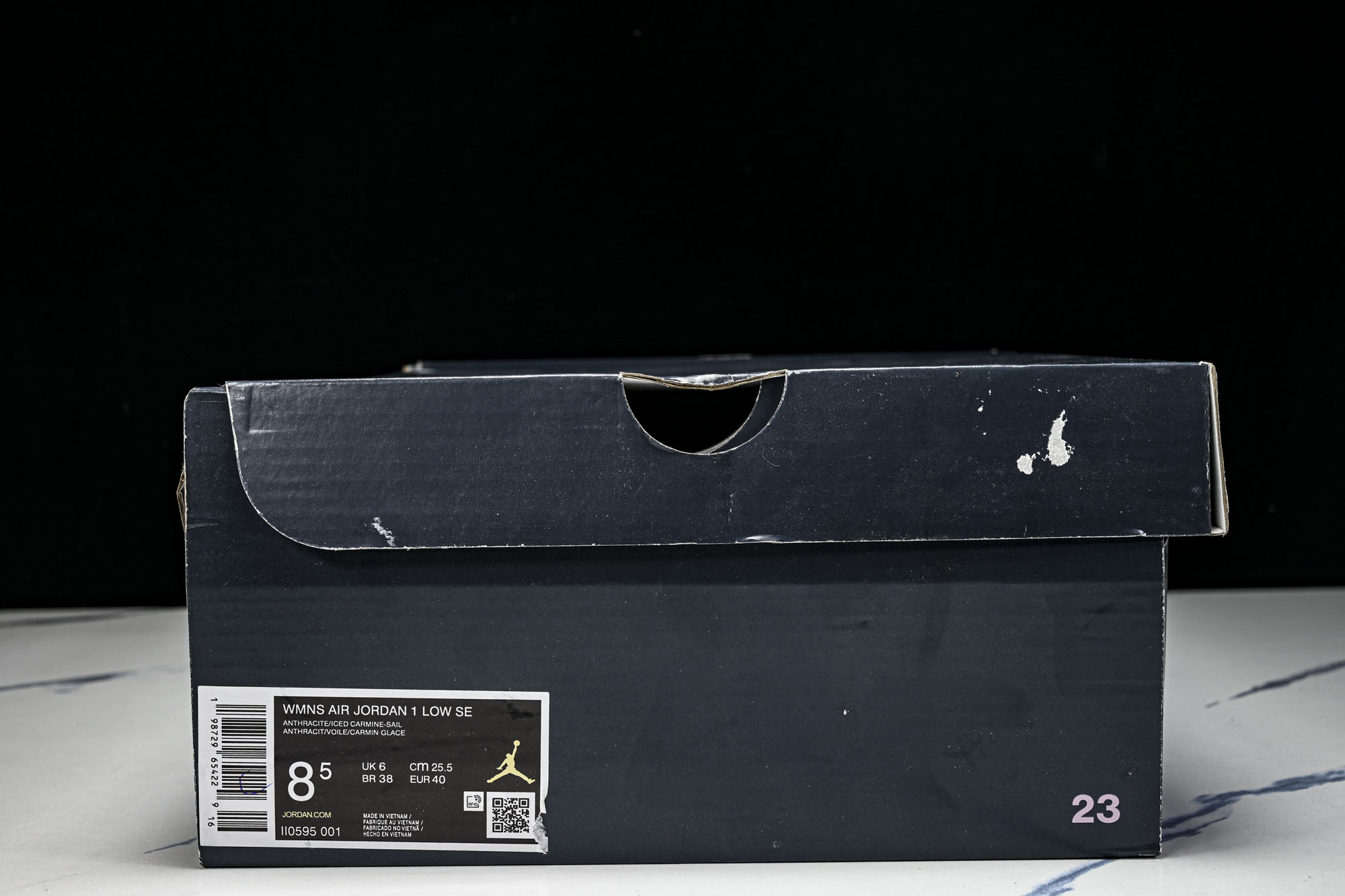 Air Jordan 1 Low AJ1 乔1爆裂纹黑白 低帮复古文化篮球鞋 II0595-001 #Y
