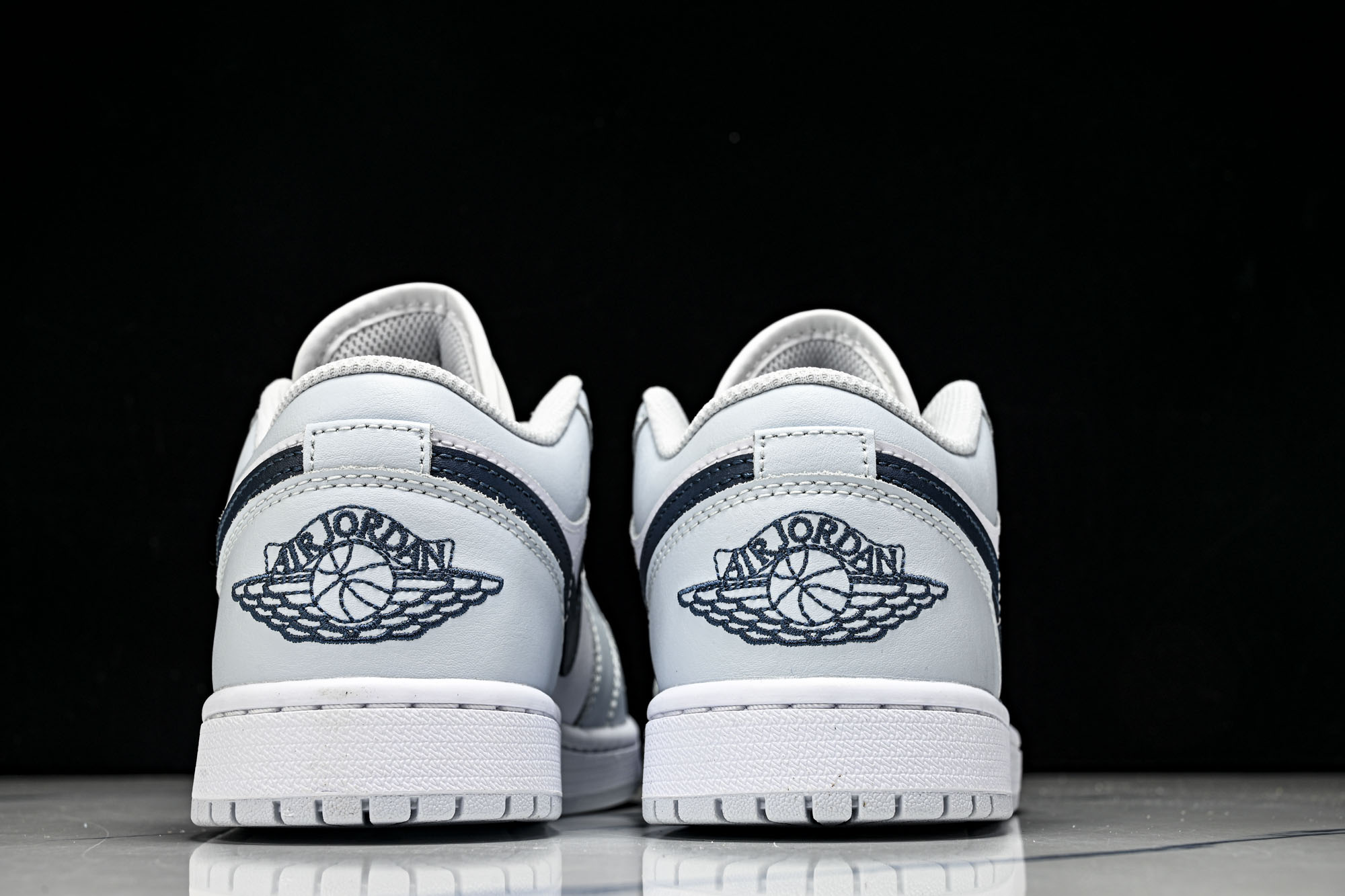 Air Jordan 1 Low AJ1 乔1白灰蓝勾 低帮复古文化篮球鞋 -400 #YZ010CJ版