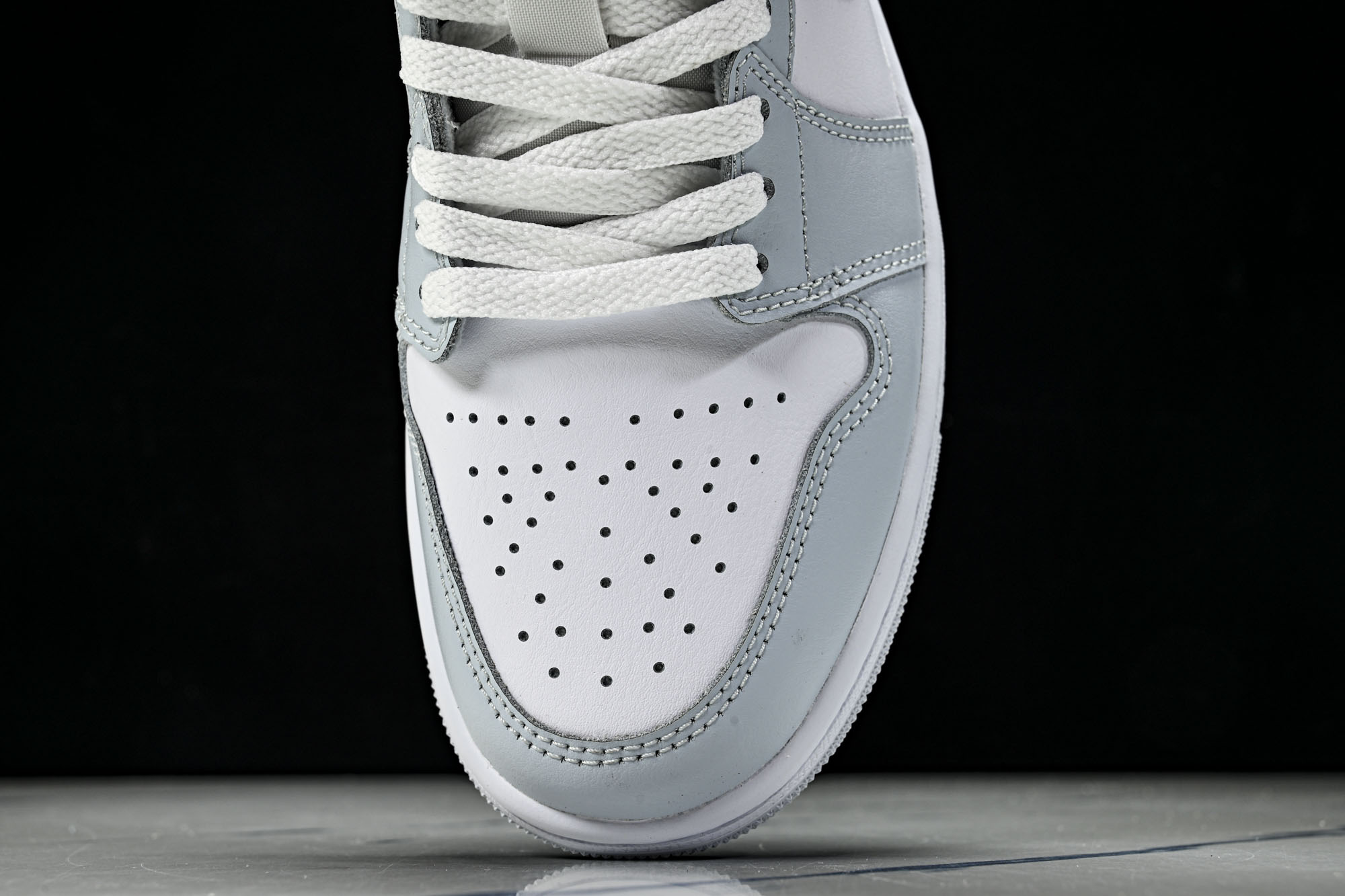 Air Jordan 1 Low AJ1 乔1白灰蓝勾 低帮复古文化篮球鞋 -400 #YZ010CJ版