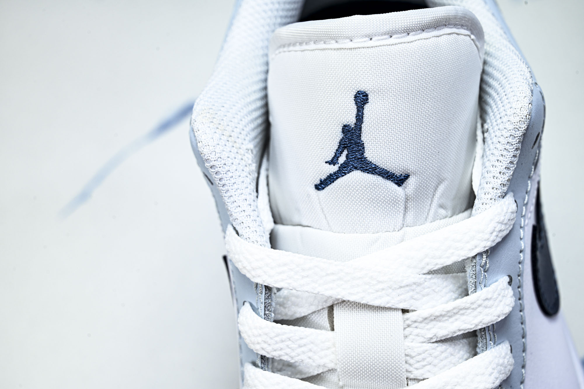 Air Jordan 1 Low AJ1 乔1白灰蓝勾 低帮复古文化篮球鞋 -400 #YZ010CJ版