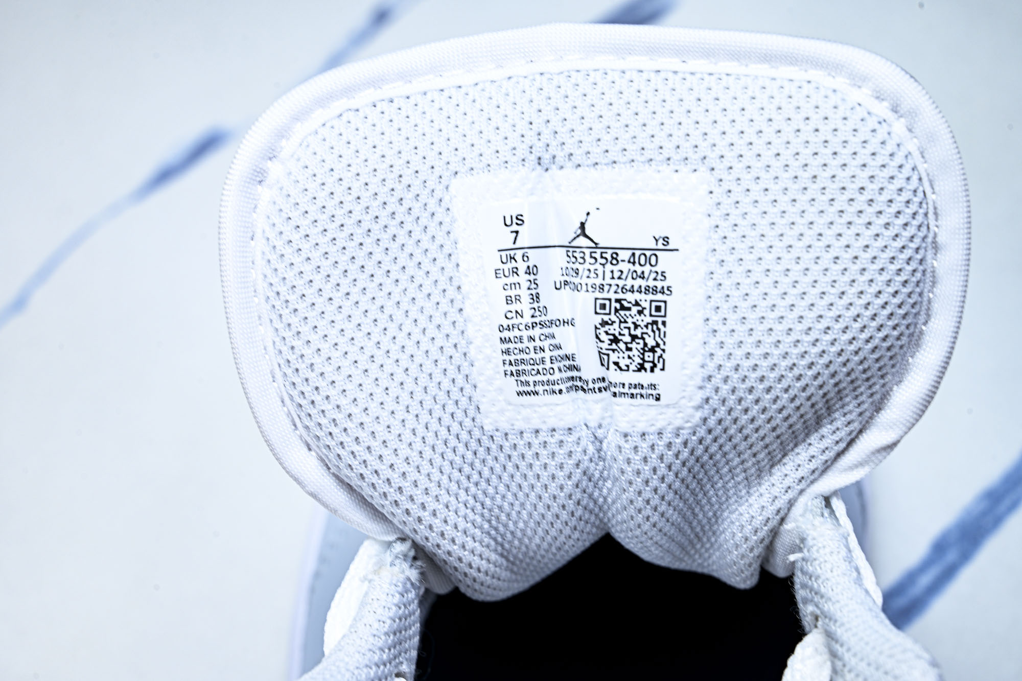 Air Jordan 1 Low AJ1 乔1白灰蓝勾 低帮复古文化篮球鞋 -400 #YZ010CJ版