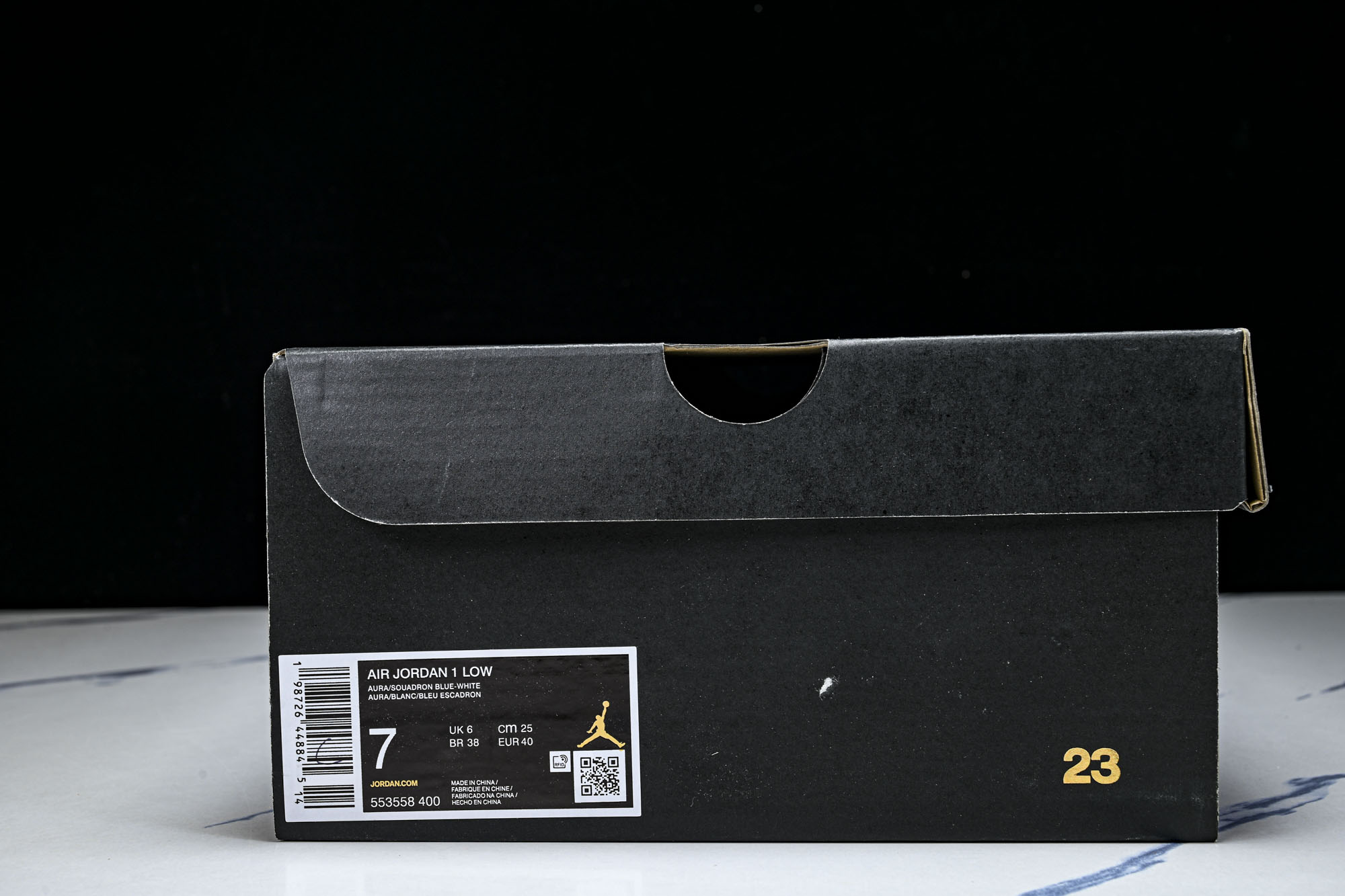 Air Jordan 1 Low AJ1 乔1白灰蓝勾 低帮复古文化篮球鞋 -400 #YZ010CJ版