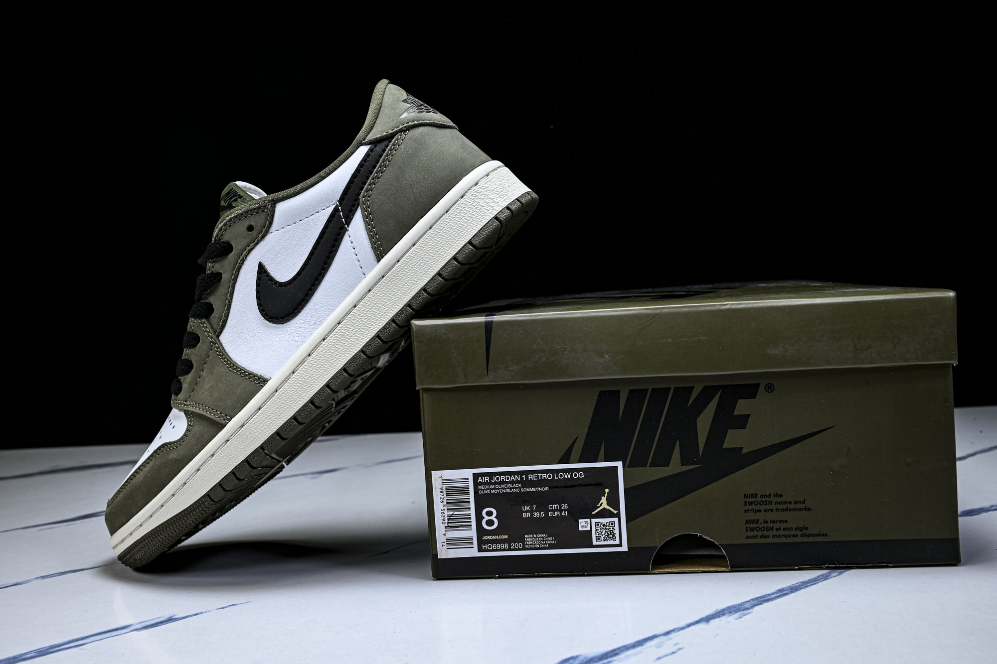 Air Jordan 1 Low OG  Medium Olive  AJ1 乔1联名款 橄榄绿 低帮复