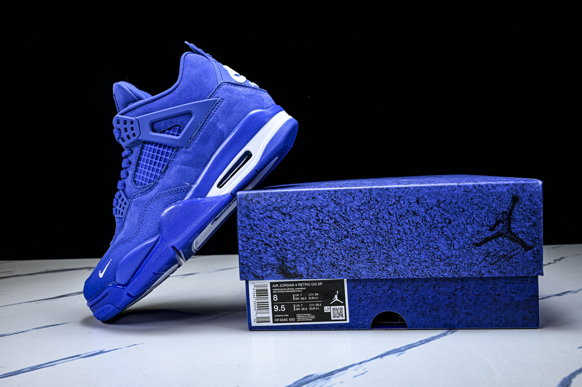 Nigel Sylvester x Air Jordan 4 Retro  Blue  AJ4 乔4 联