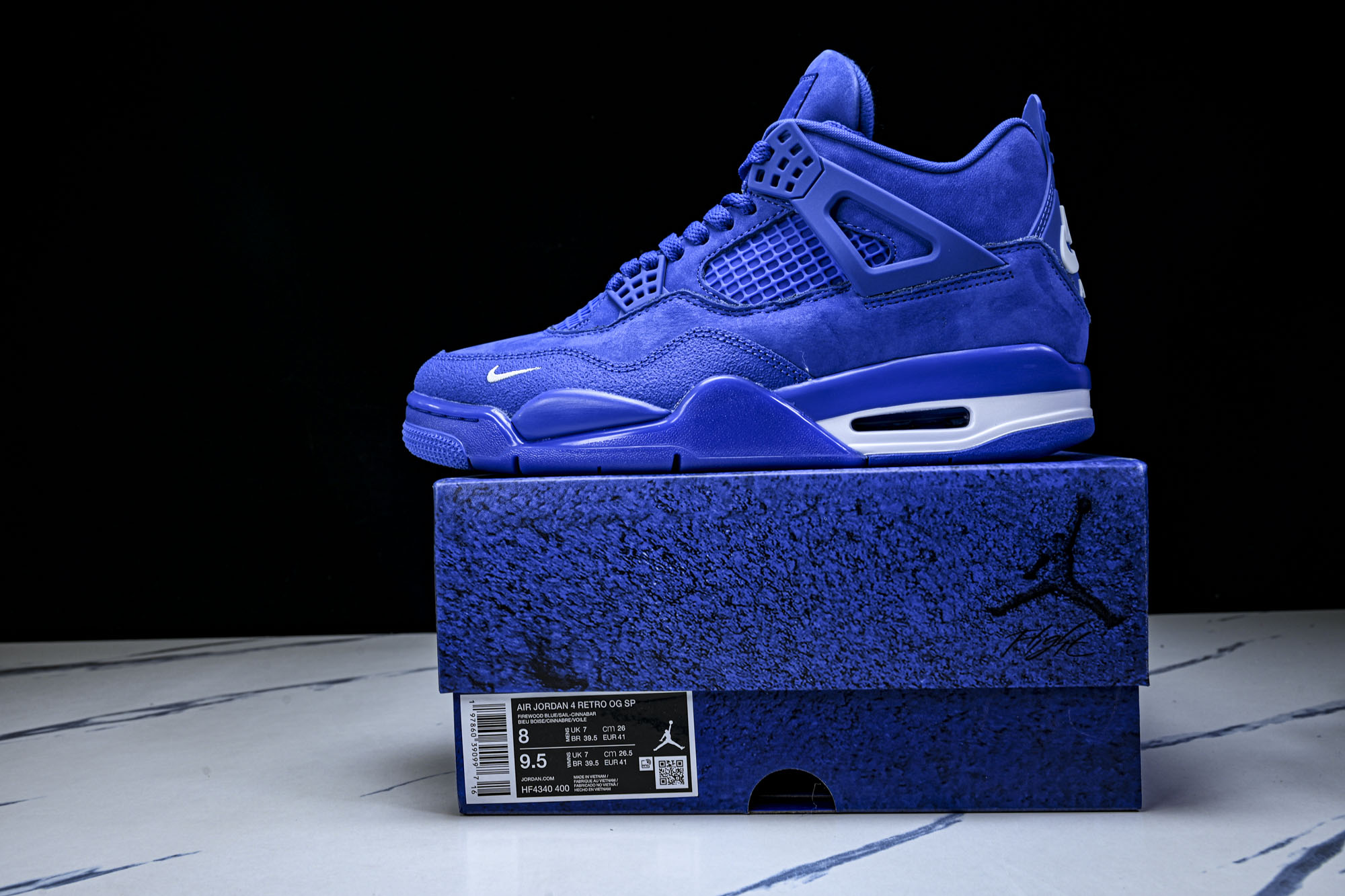 Nigel Sylvester x Air Jordan 4 Retro  Blue  AJ4 乔4 联