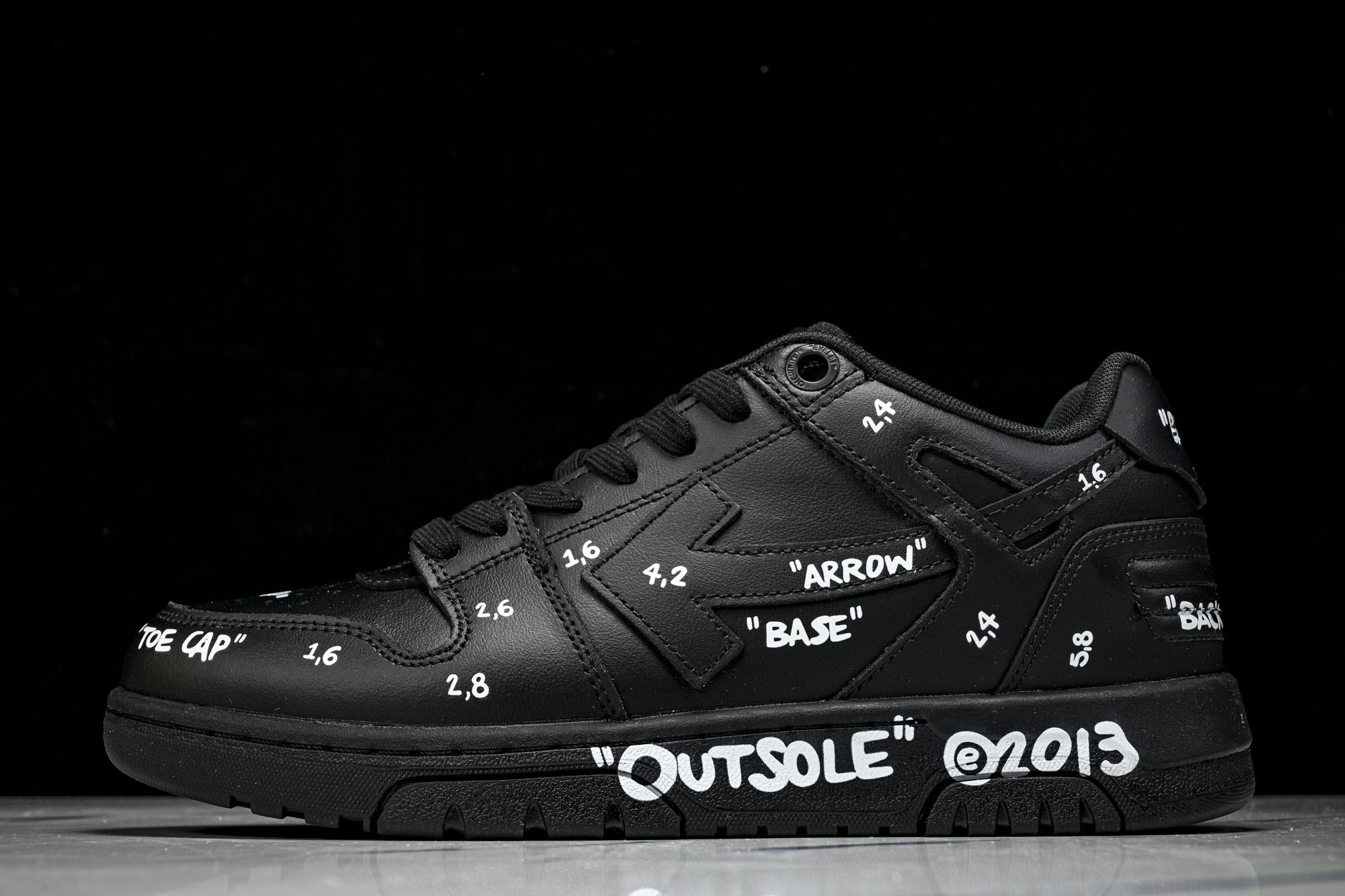 OFF-WHITE Out Of Office 箭头板鞋 小牛鞋休闲运动鞋 #YZ002原厂原档案开发，