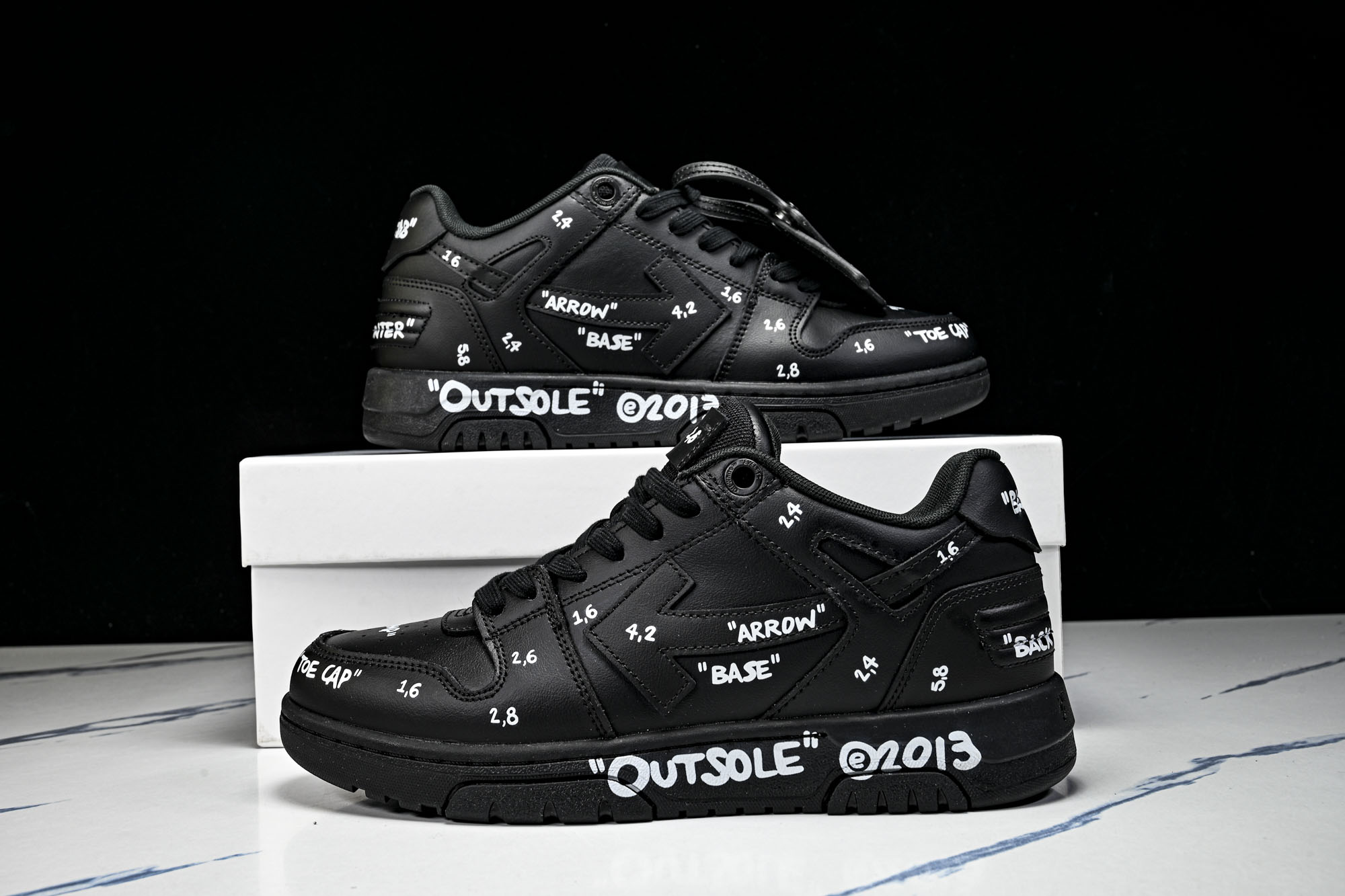 OFF-WHITE Out Of Office 箭头板鞋 小牛鞋休闲运动鞋 #YZ002原厂原档案开发，