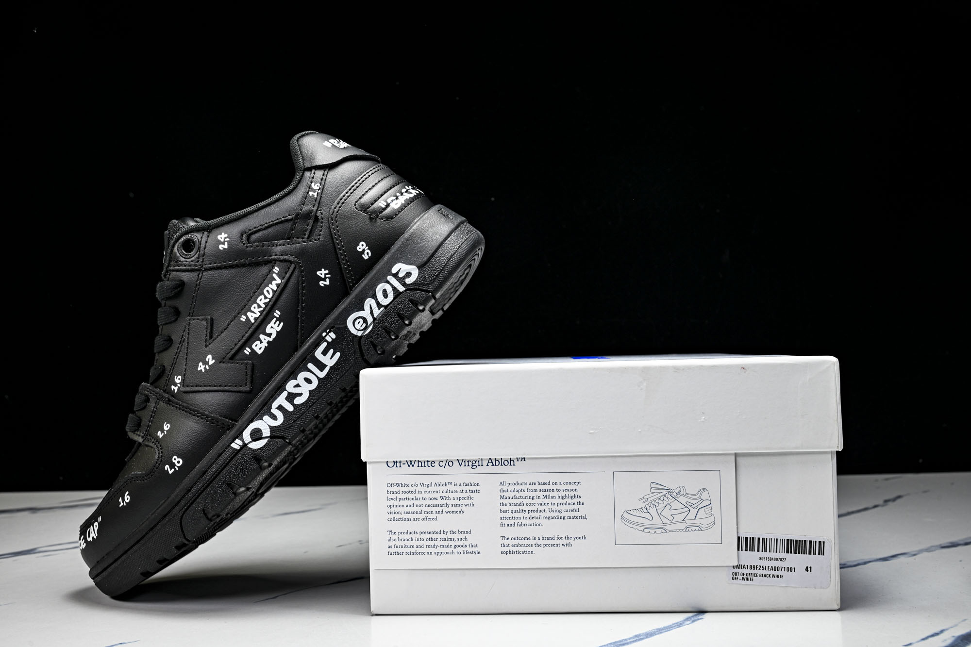 OFF-WHITE Out Of Office 箭头板鞋 小牛鞋休闲运动鞋 #YZ002原厂原档案开发，