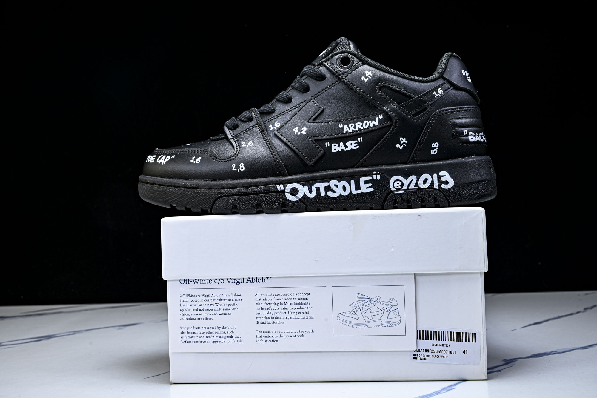 OFF-WHITE Out Of Office 箭头板鞋 小牛鞋休闲运动鞋 #YZ002原厂原档案开发，