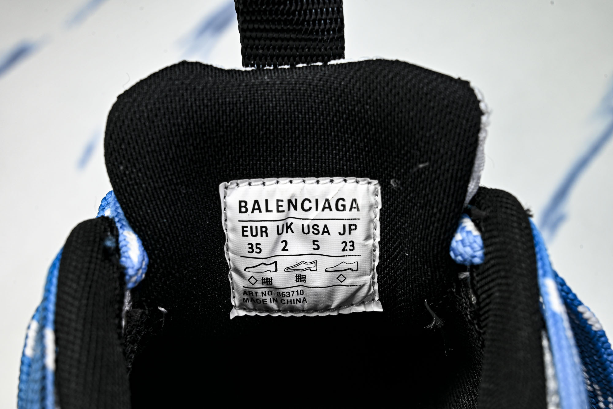 Balenciaga巴黎世家 6XL 黑蓝 W6XEX 9401 #YZ009新品 原配套鞋盒 鞋带 防