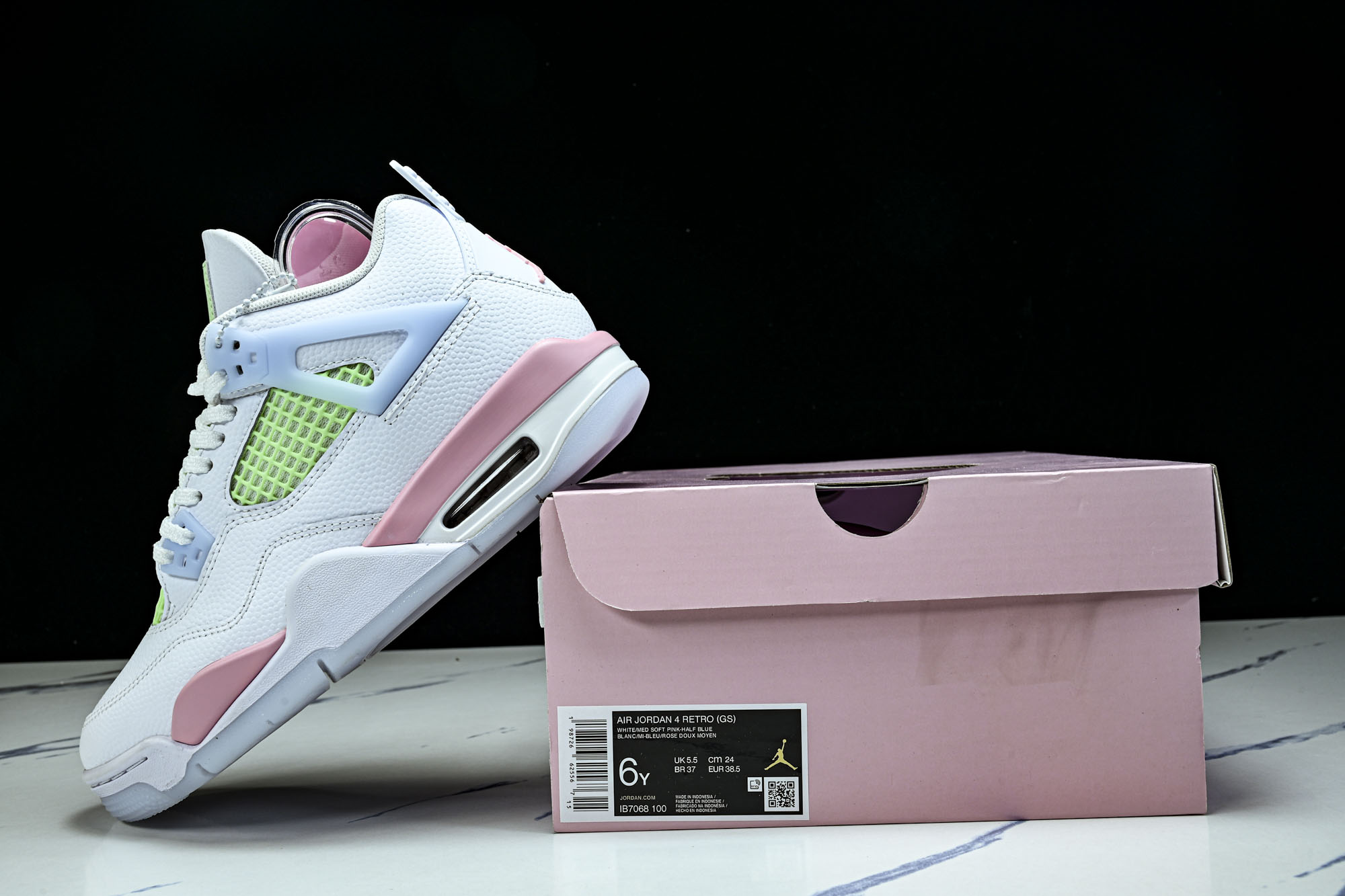 Air Jordan 4 Retro GS “情人节” 2026 白粉草绿色 IB7068-100 #Y