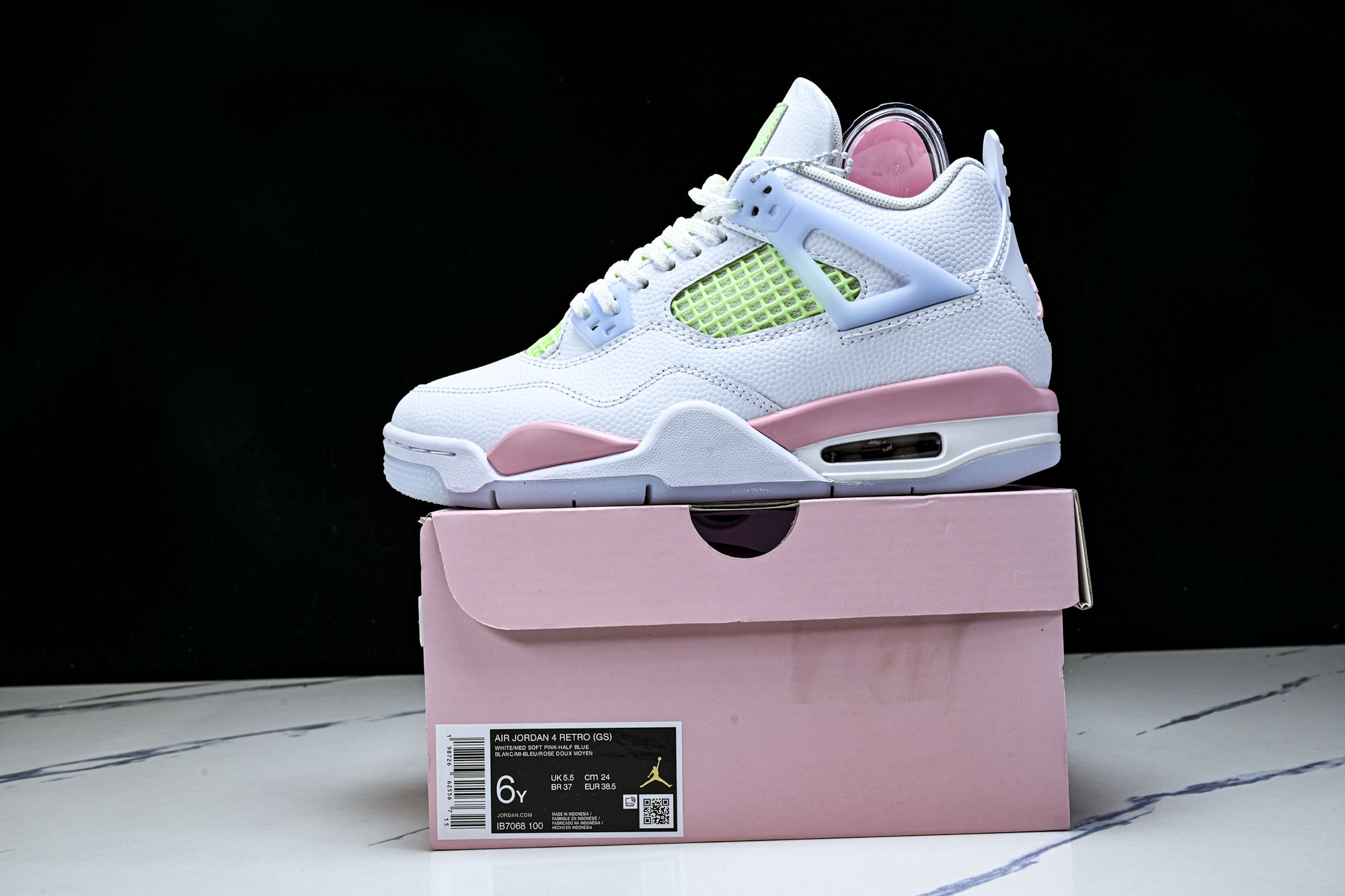 Air Jordan 4 Retro GS “情人节” 2026 白粉草绿色 IB7068-100 #Y