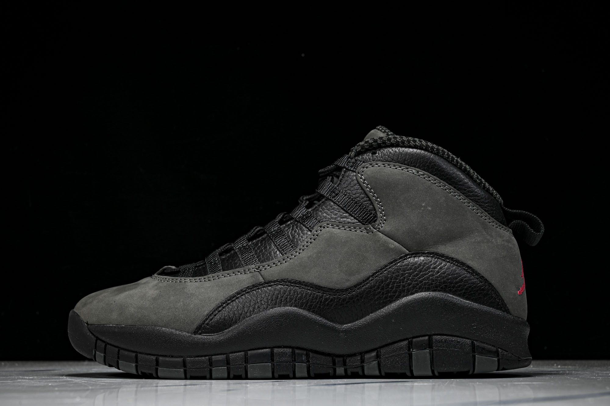 Air Jordan 10 Retro Light Steel AJ10 复古篮球鞋 碳灰黑红色 HJ6