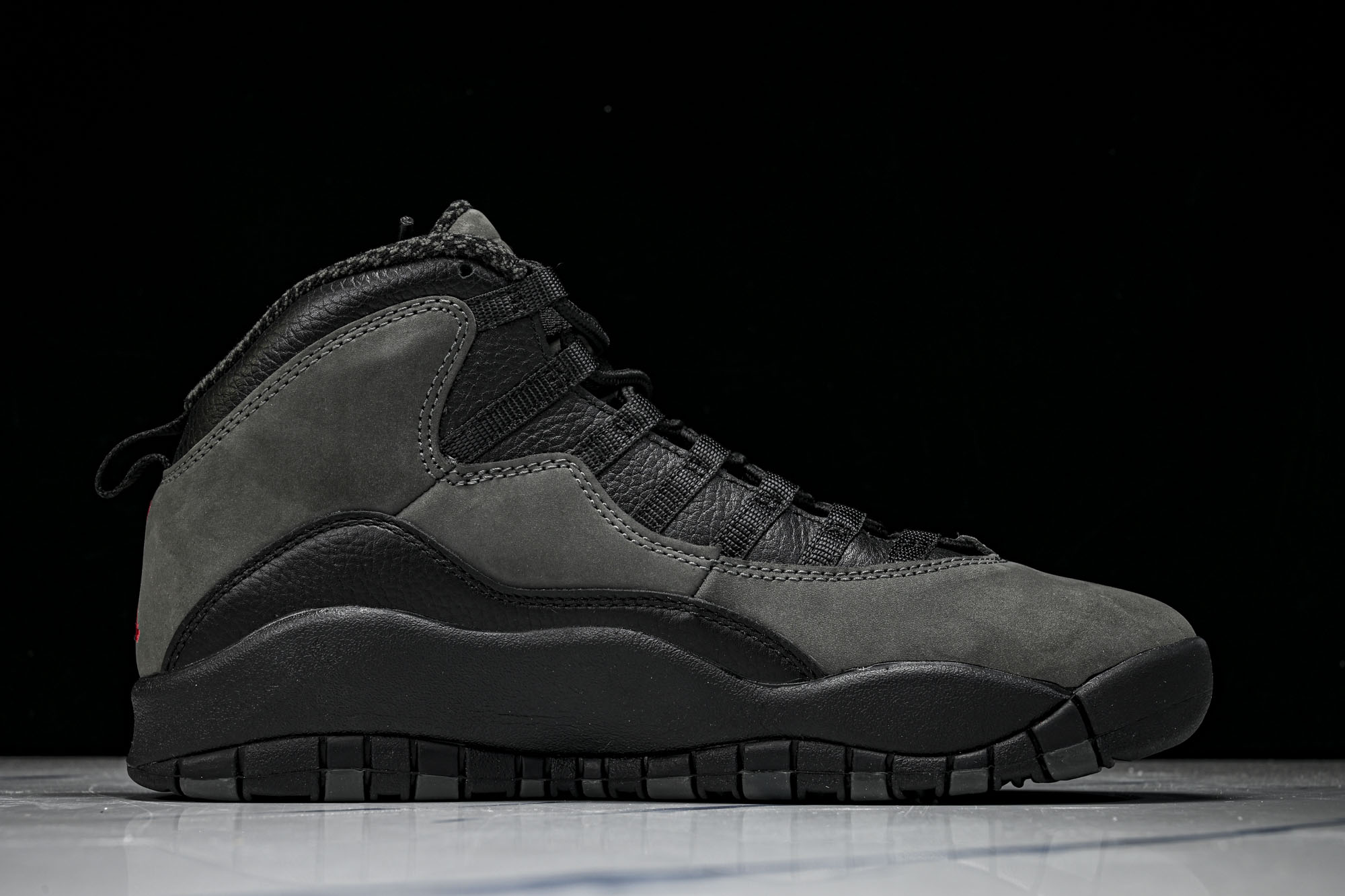 Air Jordan 10 Retro Light Steel AJ10 复古篮球鞋 碳灰黑红色 HJ6