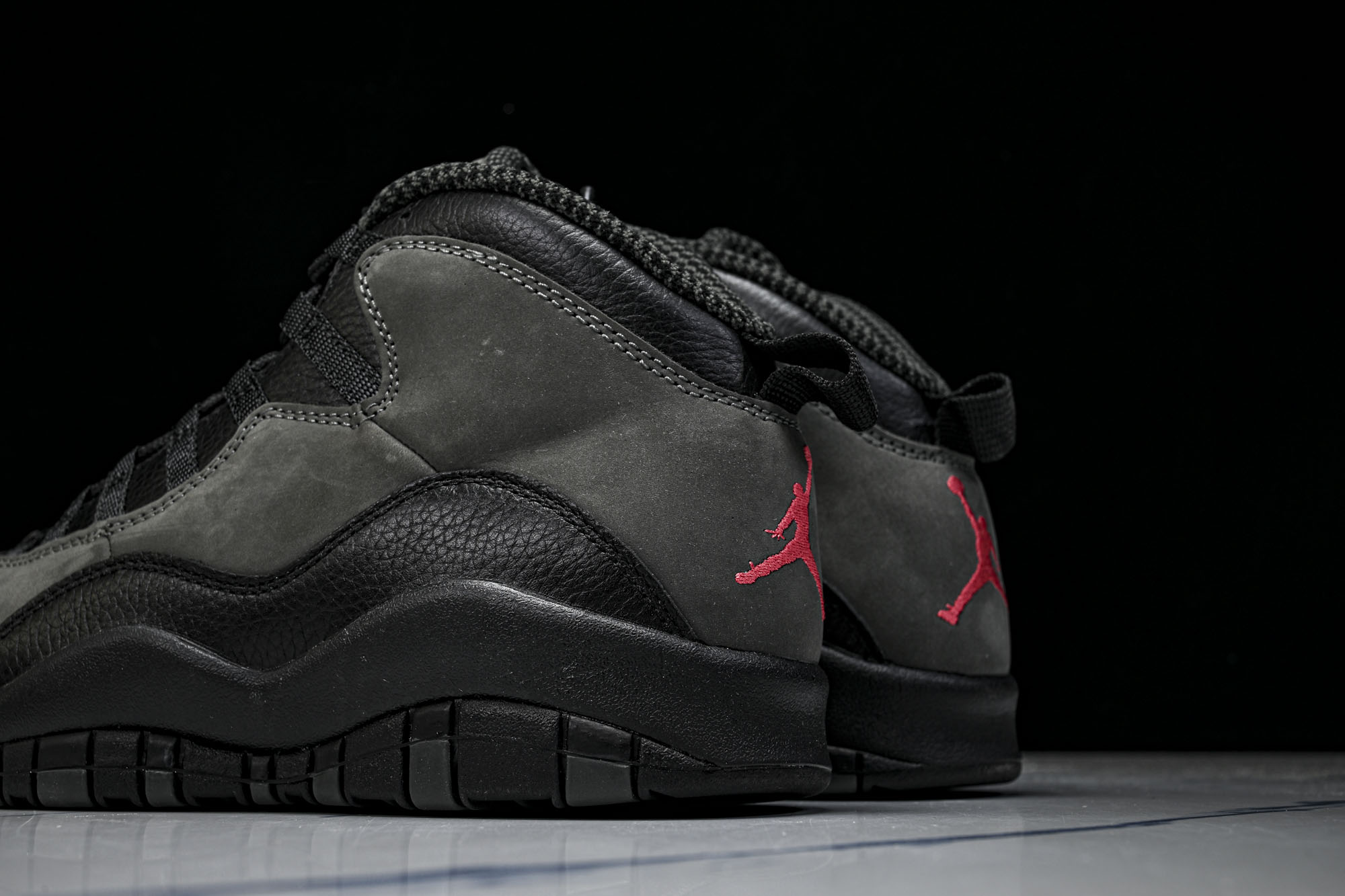 Air Jordan 10 Retro Light Steel AJ10 复古篮球鞋 碳灰黑红色 HJ6