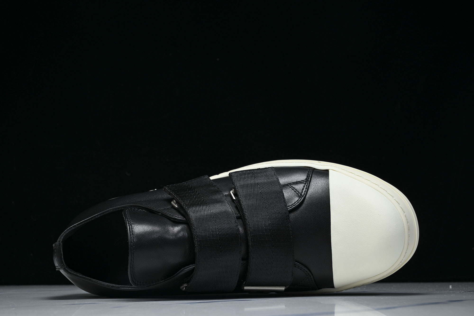 Rick Owens 男士魔术贴搭扣圆头皮革运动鞋my1441 #YZ006欧文斯 Rickowens 