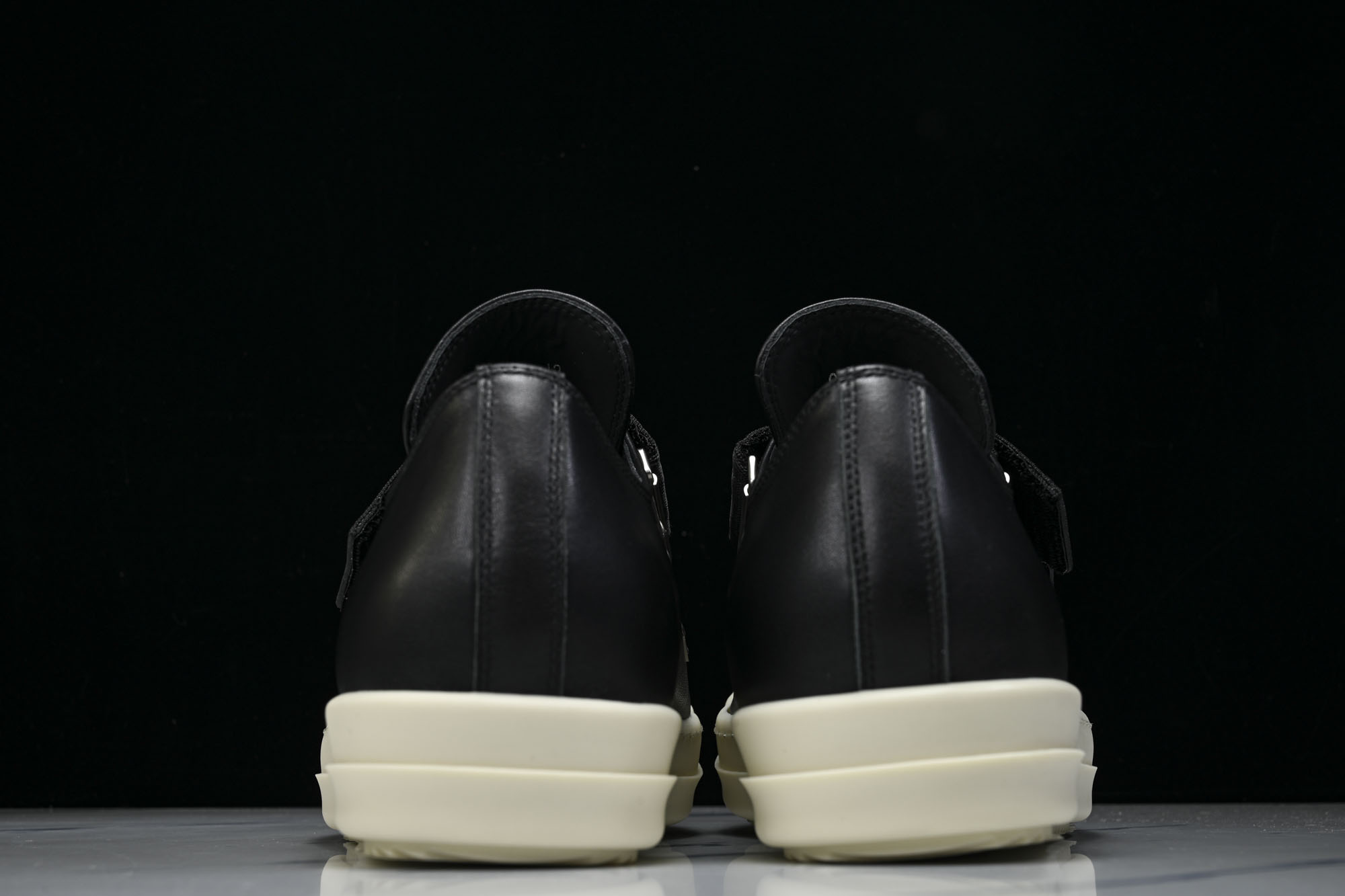 Rick Owens 男士魔术贴搭扣圆头皮革运动鞋my1441 #YZ006欧文斯 Rickowens 
