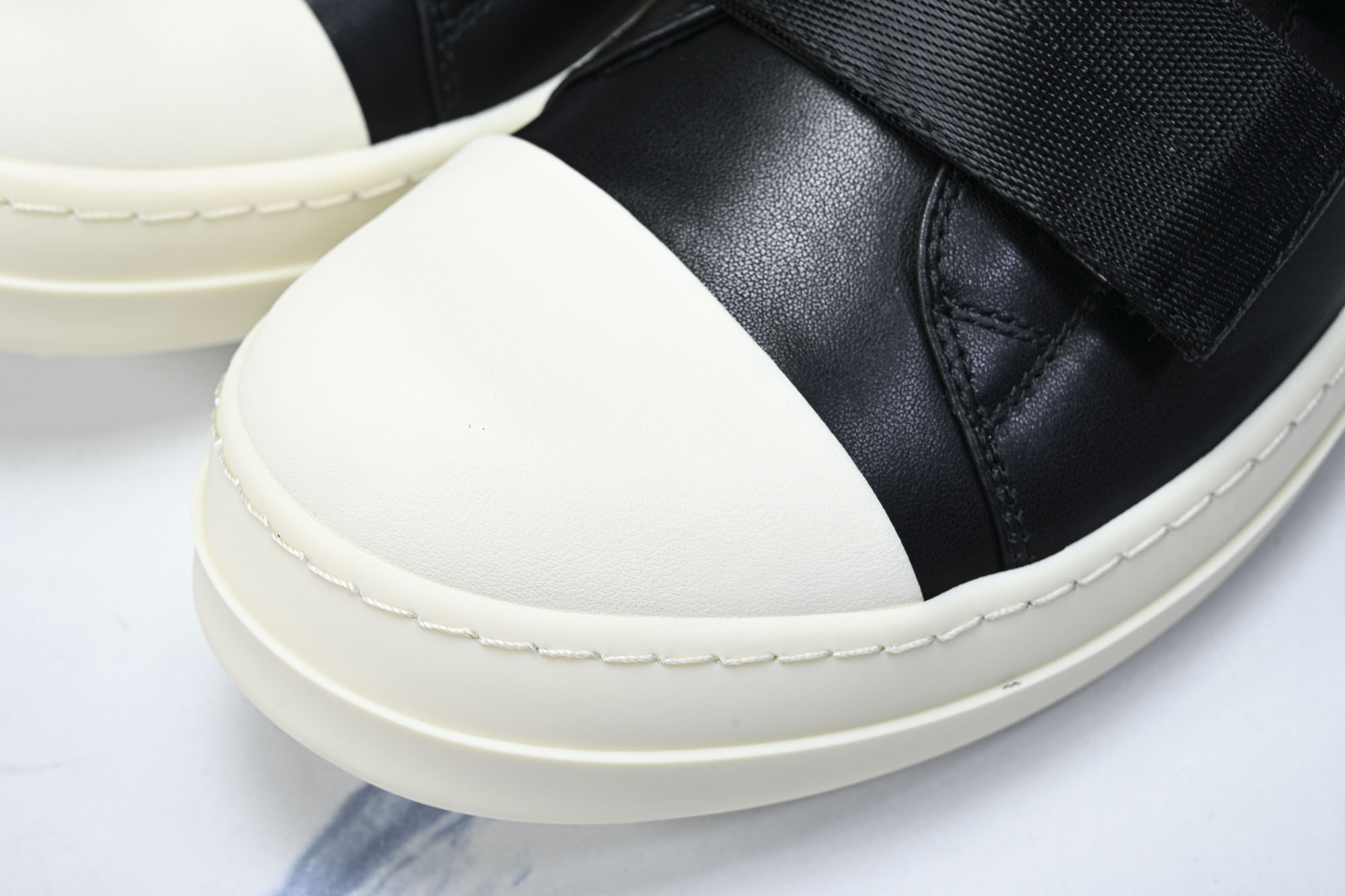Rick Owens 男士魔术贴搭扣圆头皮革运动鞋my1441 #YZ006欧文斯 Rickowens 