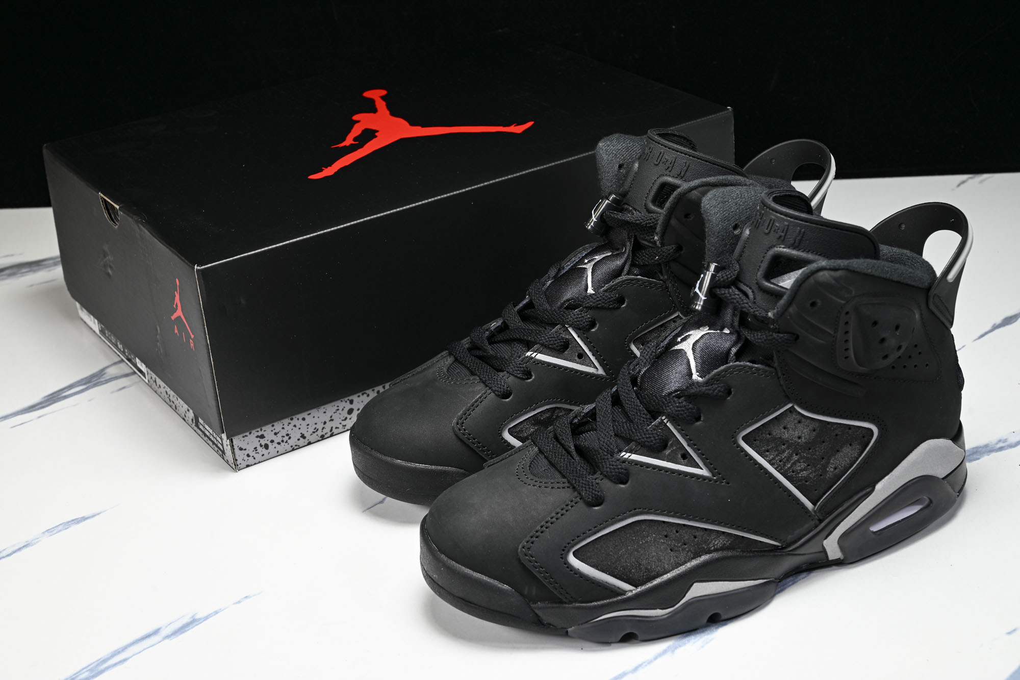 Air Jordan 6 AJ6 黑银 男子高帮复古休闲运动篮球鞋IR2266-010  #YZ01-1