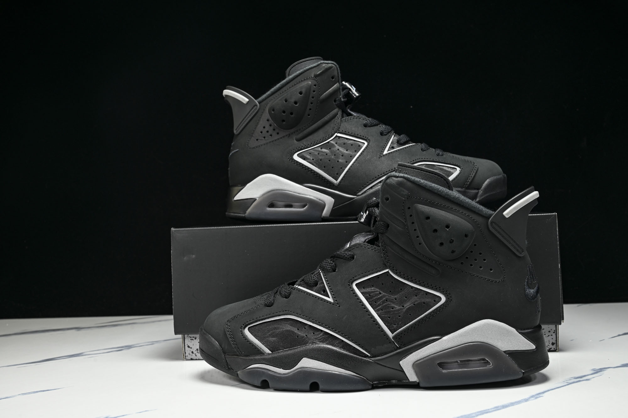 Air Jordan 6 AJ6 黑银 男子高帮复古休闲运动篮球鞋IR2266-010  #YZ01-1