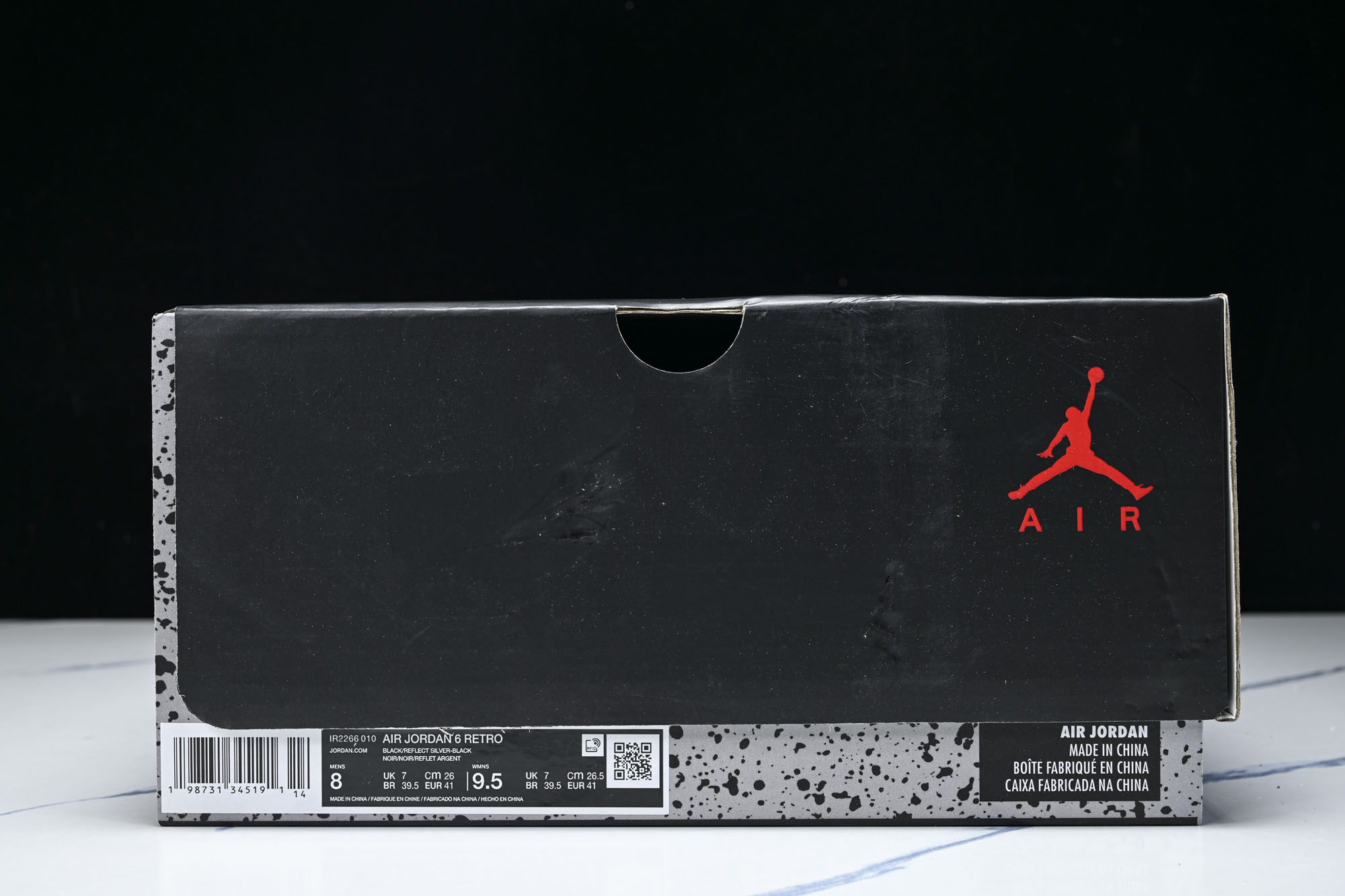 Air Jordan 6 AJ6 黑银 男子高帮复古休闲运动篮球鞋IR2266-010  #YZ01-1
