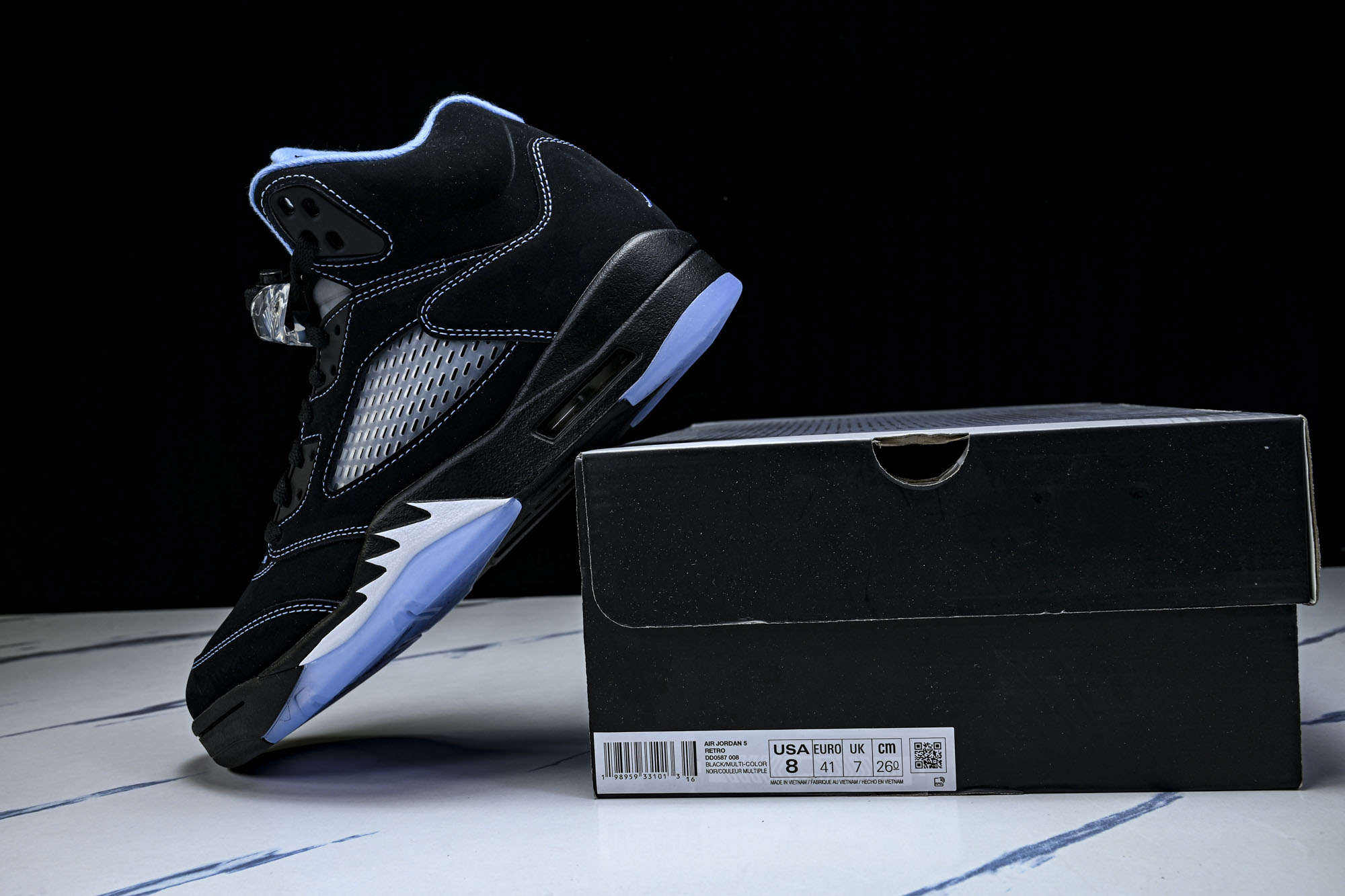 Air Jordan 5 Retro  Black University Blue  AJ5 乔5大学蓝
