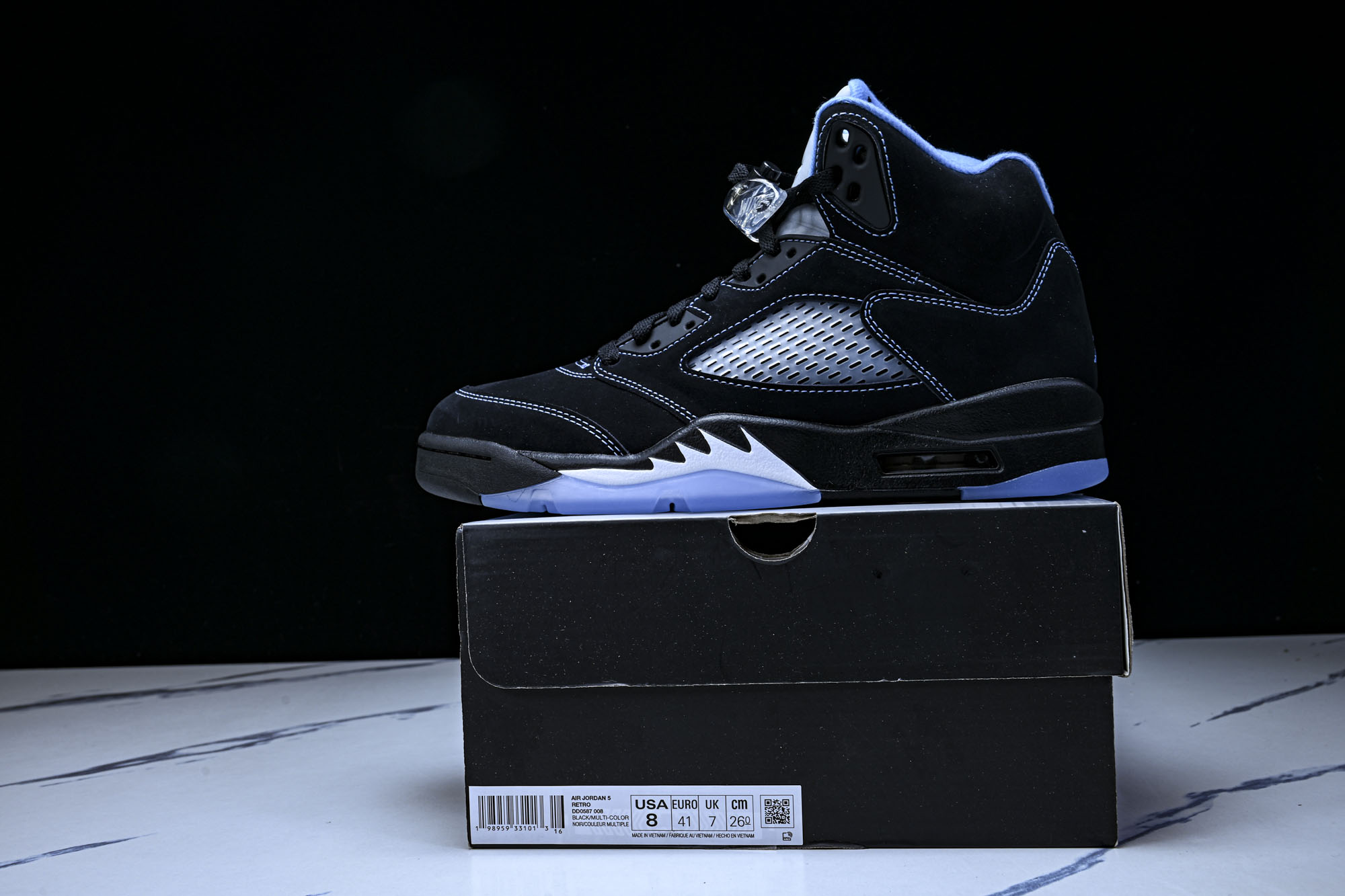 Air Jordan 5 Retro  Black University Blue  AJ5 乔5大学蓝