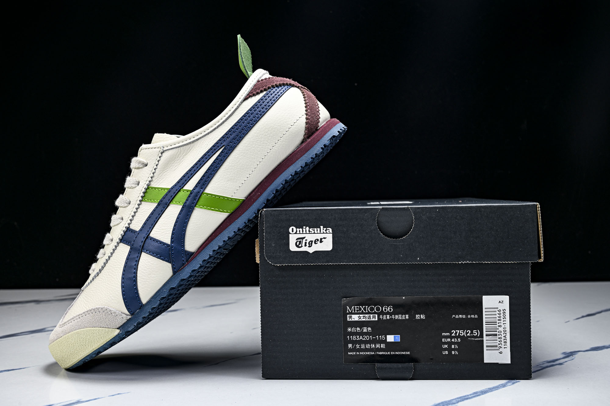 Onitsuka Tiger鬼塚虎MEXICO 66 SD VIN男女款休闲德训鞋1183A201-11