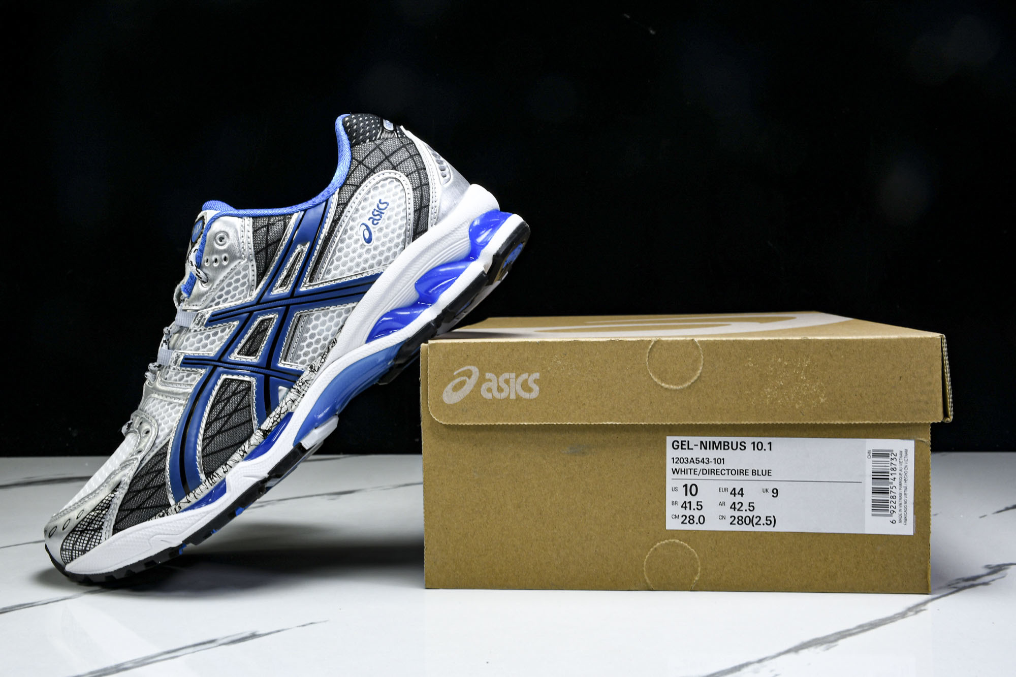Asics Gel-Nimbus 10.1 亚瑟士复古透气休闲鞋缓震男子耐磨跑步鞋 1203A543-1