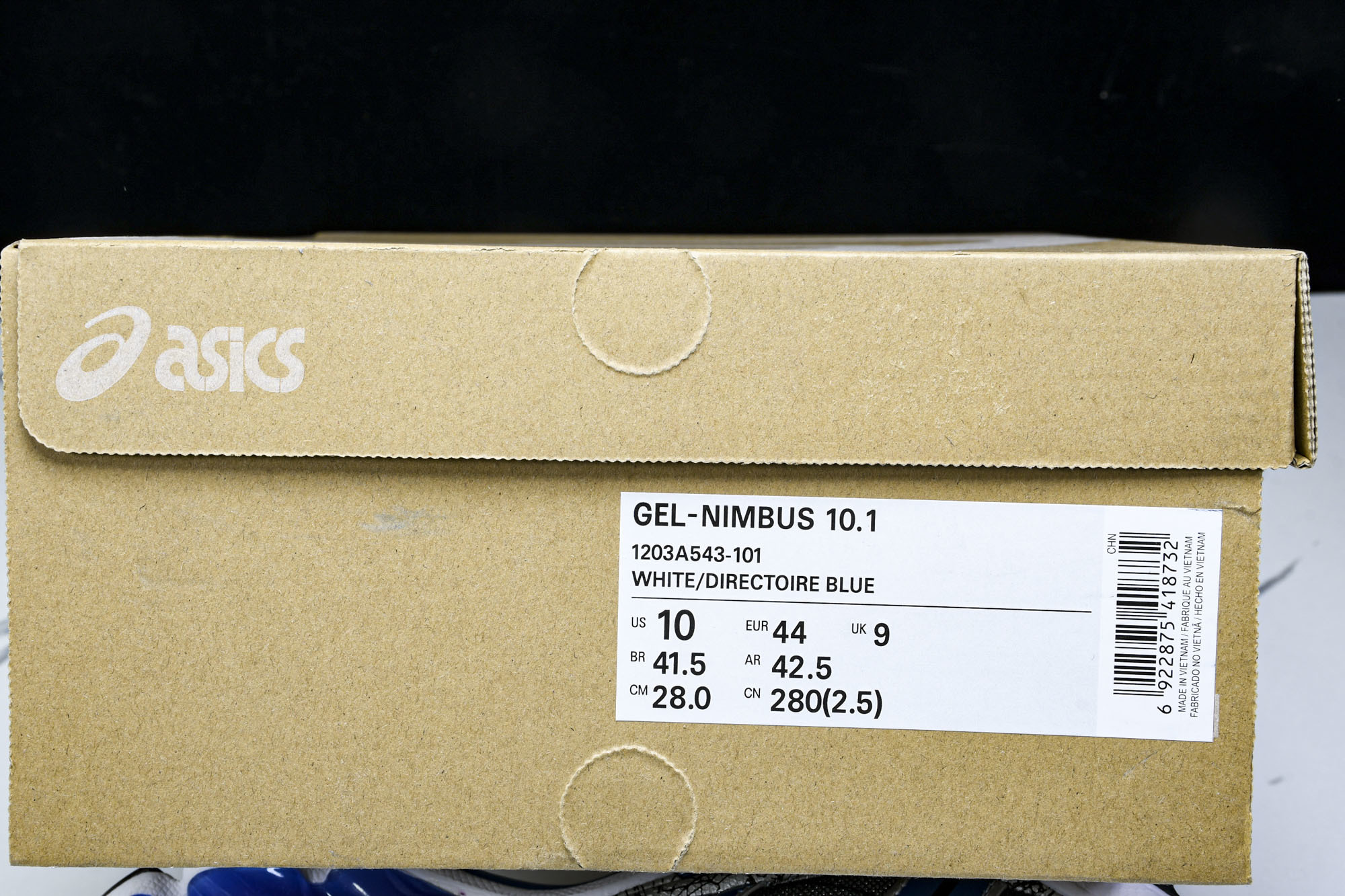 Asics Gel-Nimbus 10.1 亚瑟士复古透气休闲鞋缓震男子耐磨跑步鞋 1203A543-1