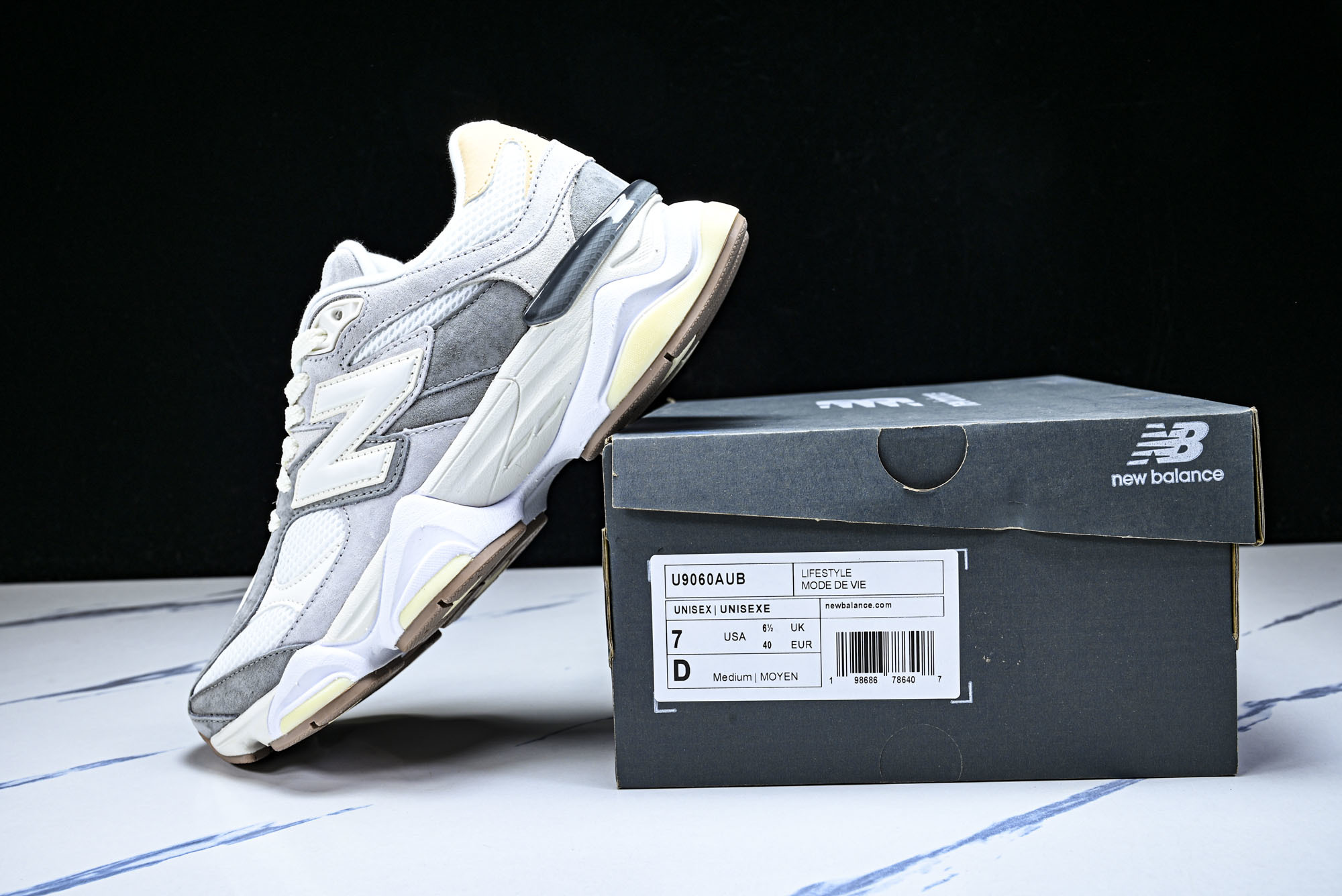 New Balance NB9060 联名款 复古休闲运动慢跑鞋 U9060AUB #YZ010#鞋款灵