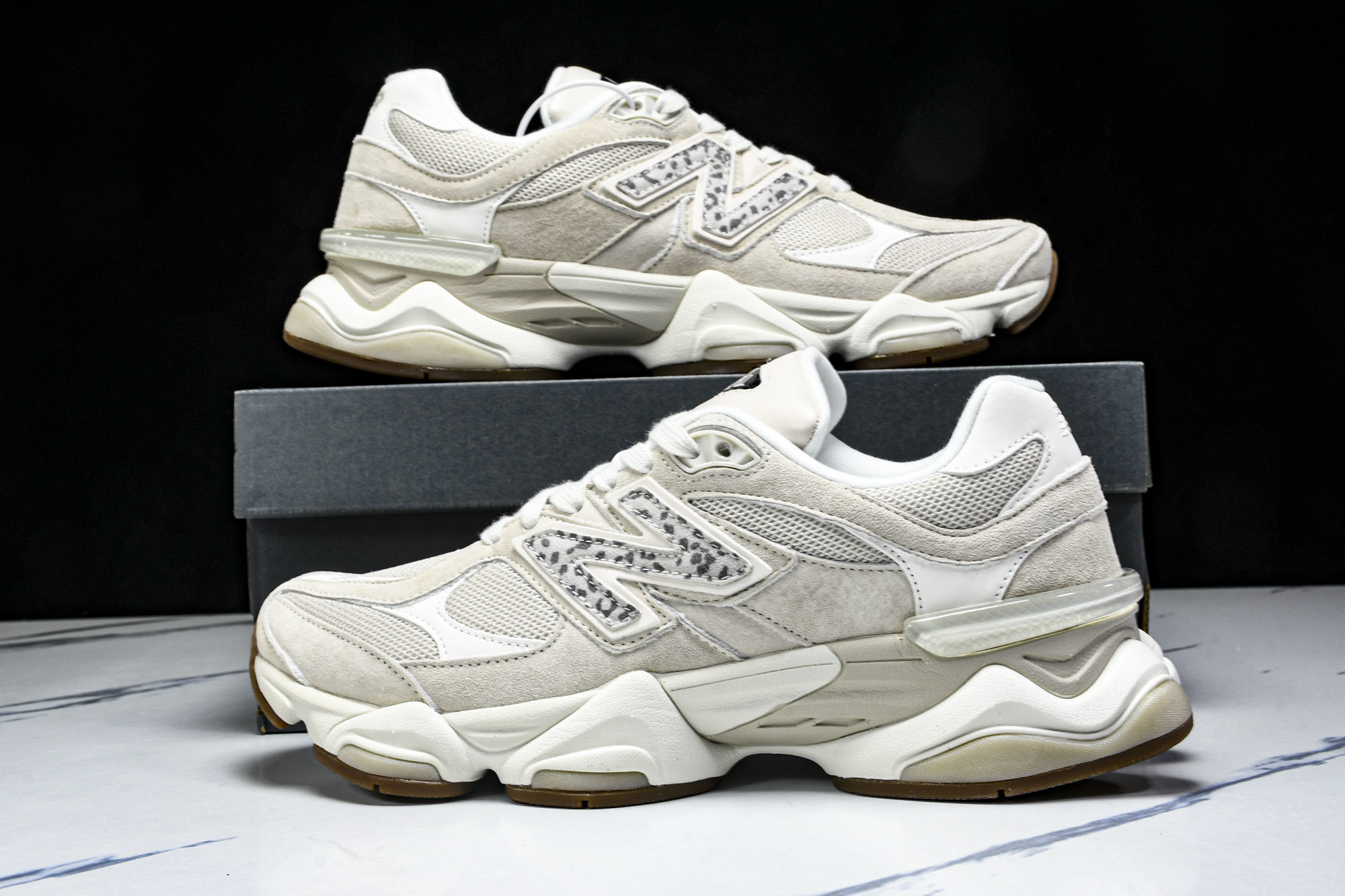 New Balance NB9060 联名款 复古休闲运动慢跑鞋 黑白色U9060ASP #YZ010#