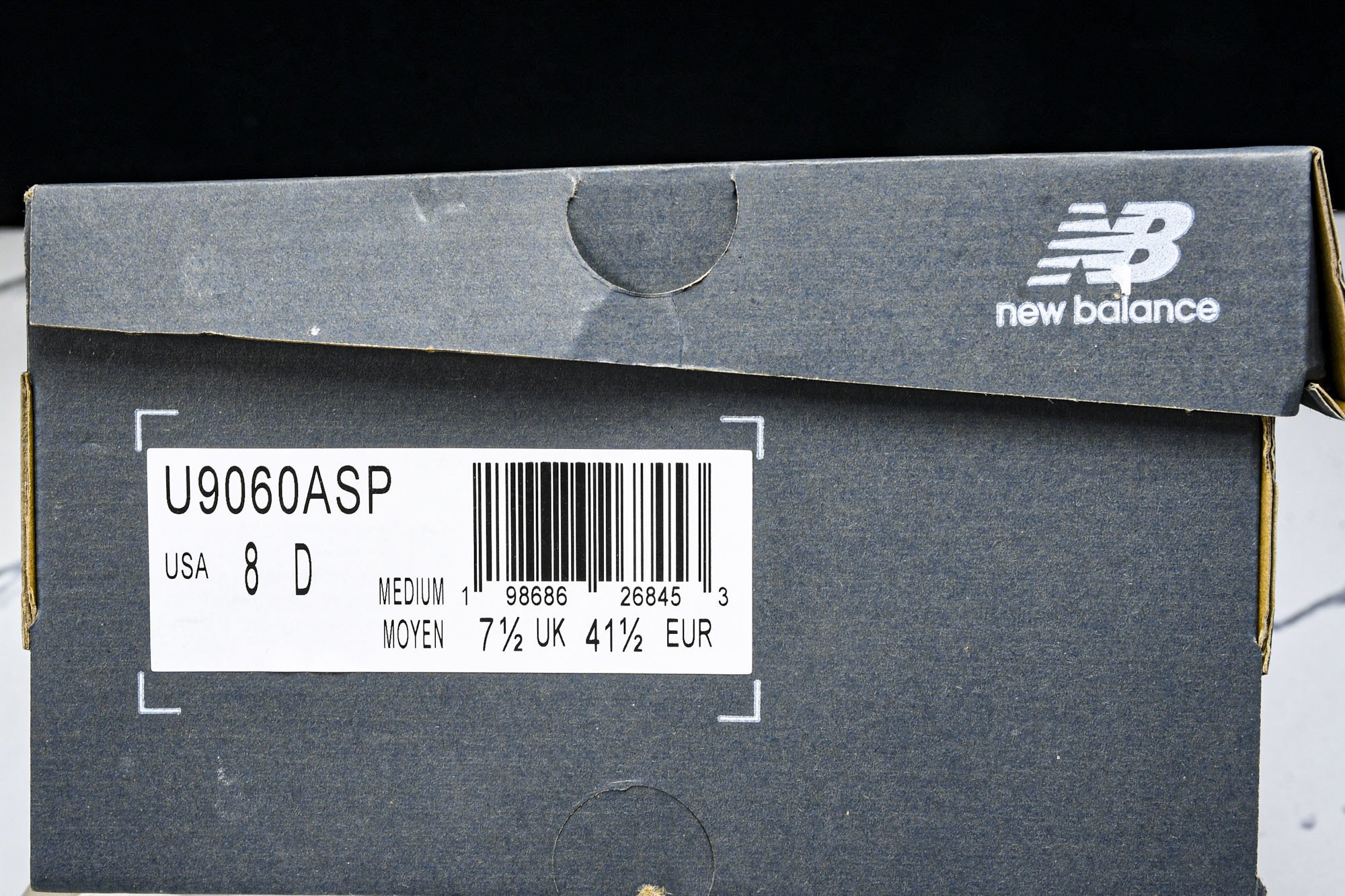 New Balance NB9060 联名款 复古休闲运动慢跑鞋 黑白色U9060ASP #YZ010#