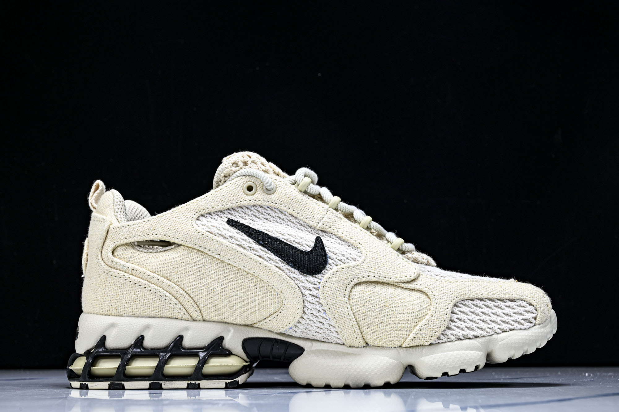 Stussy x Nk Air Zoom Spiridon Caged 2 斯皮里牢东笼2代“乳白麻黑布