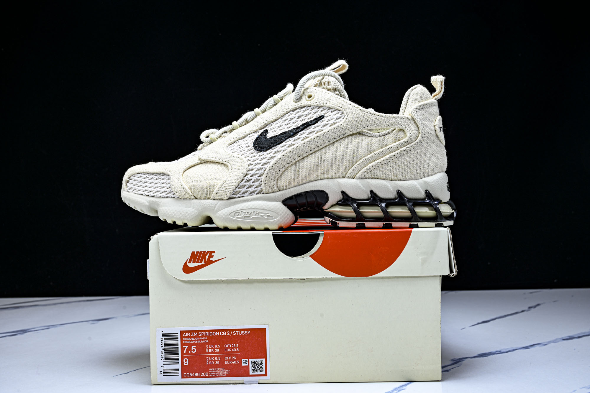 Stussy x Nk Air Zoom Spiridon Caged 2 斯皮里牢东笼2代“乳白麻黑布