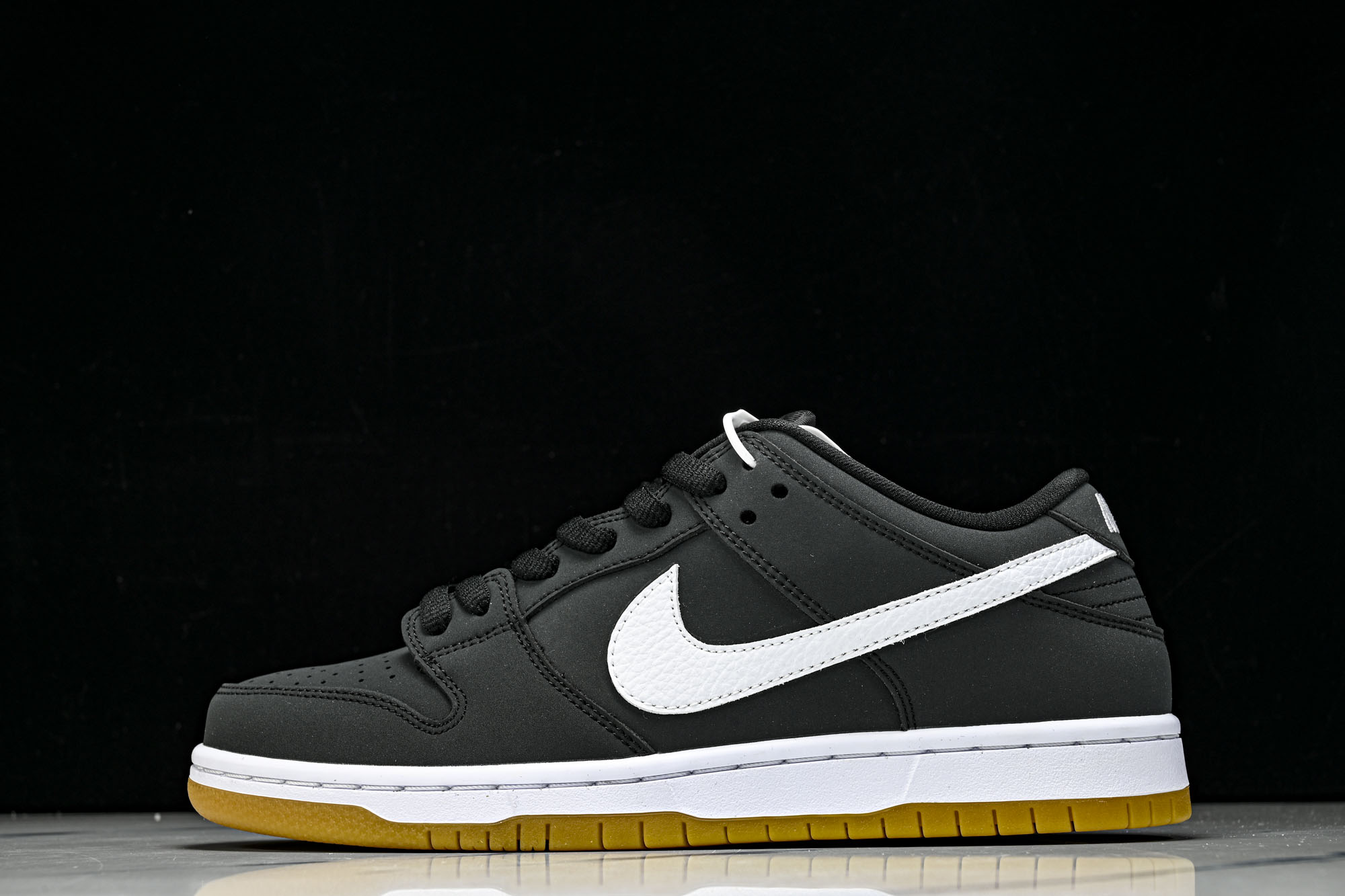 Nk SB Dunk Low Pro ISO 生胶黑白色 扣篮系列复古低帮休闲运动滑板鞋 CD2563-