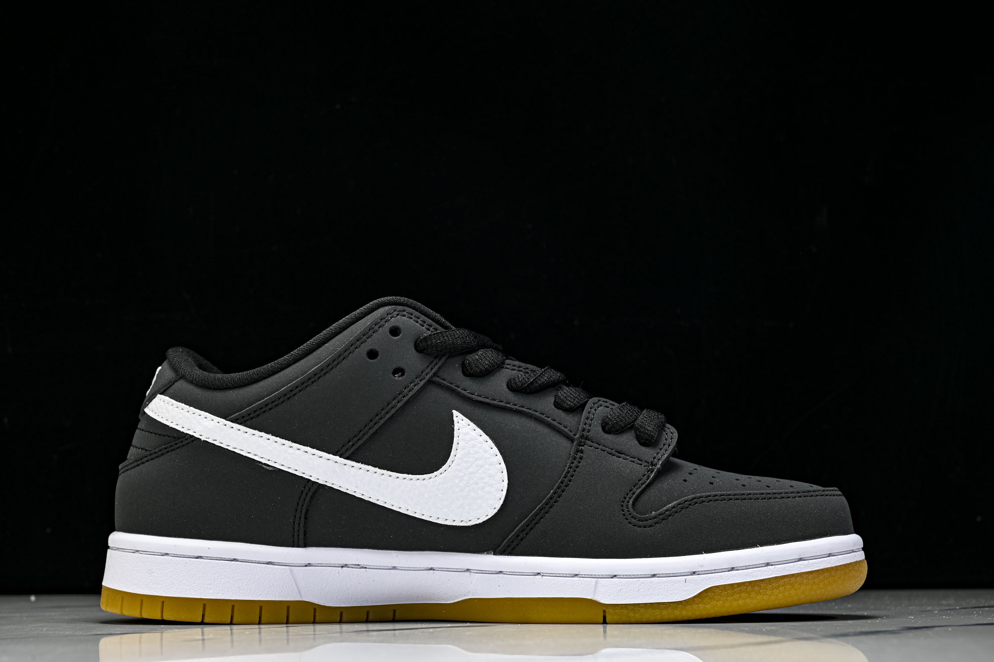 Nk SB Dunk Low Pro ISO 生胶黑白色 扣篮系列复古低帮休闲运动滑板鞋 CD2563-