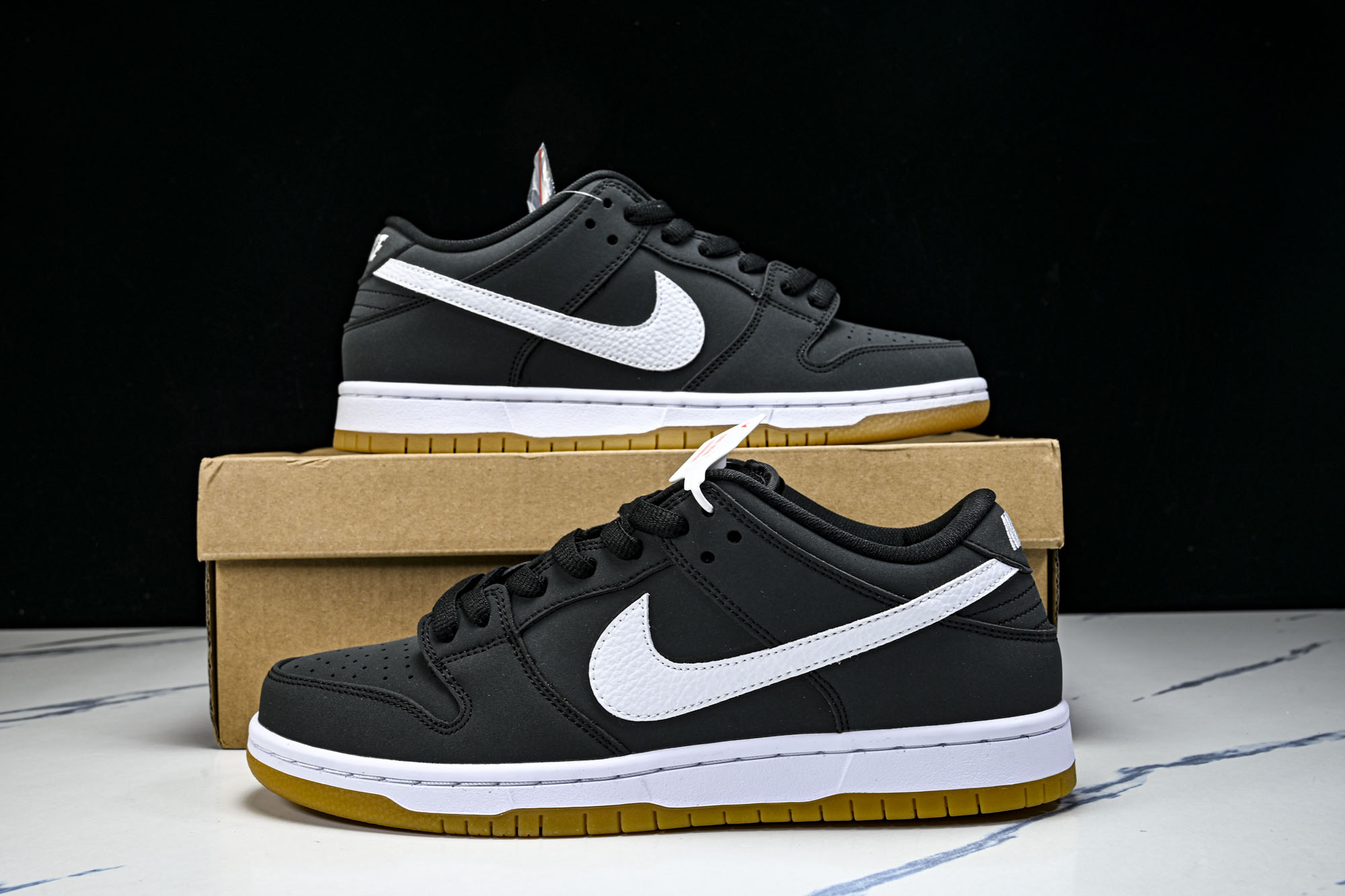 Nk SB Dunk Low Pro ISO 生胶黑白色 扣篮系列复古低帮休闲运动滑板鞋 CD2563-