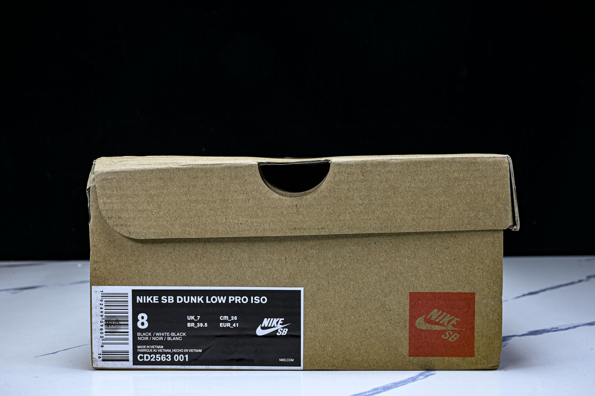 Nk SB Dunk Low Pro ISO 生胶黑白色 扣篮系列复古低帮休闲运动滑板鞋 CD2563-
