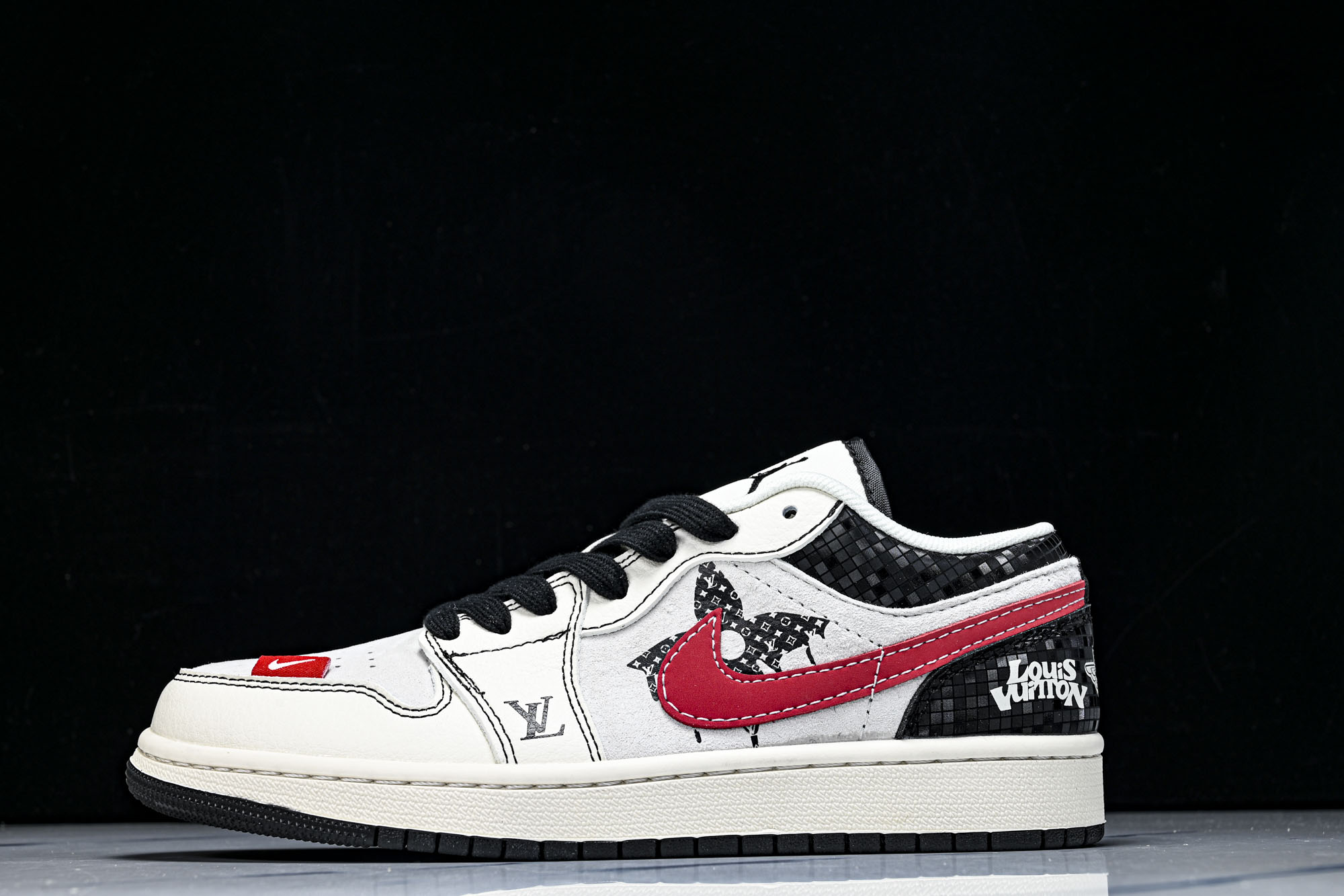 Air Jordan 1 Low 乔1古驰联名- 高端定制 低帮复古篮球鞋CW668-106 YZ039