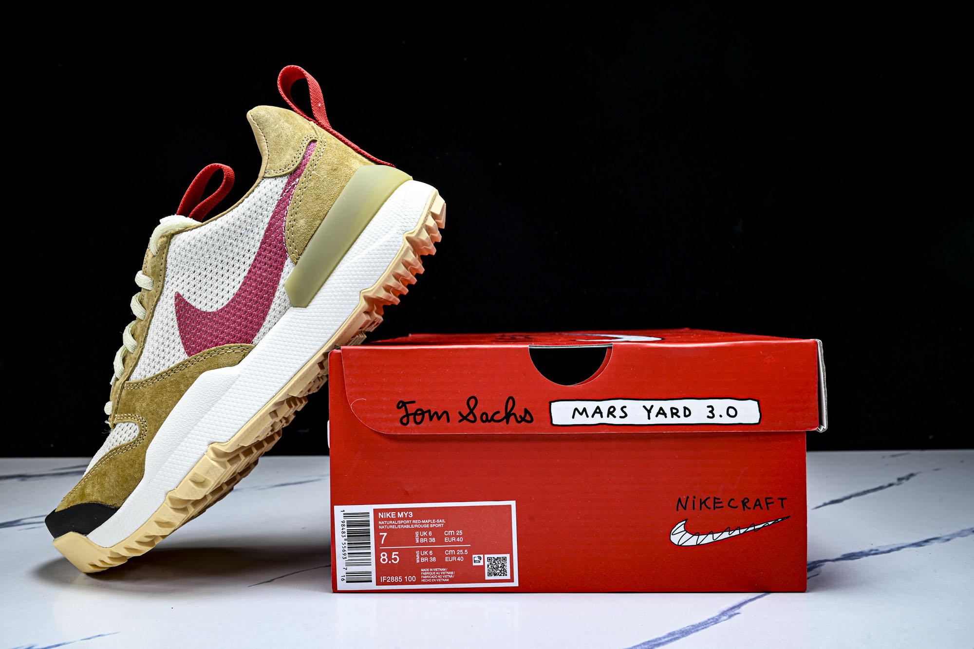 NK Craft Mars Yard Shoe 3.0 Tom Sachs Space Camp 白黄红