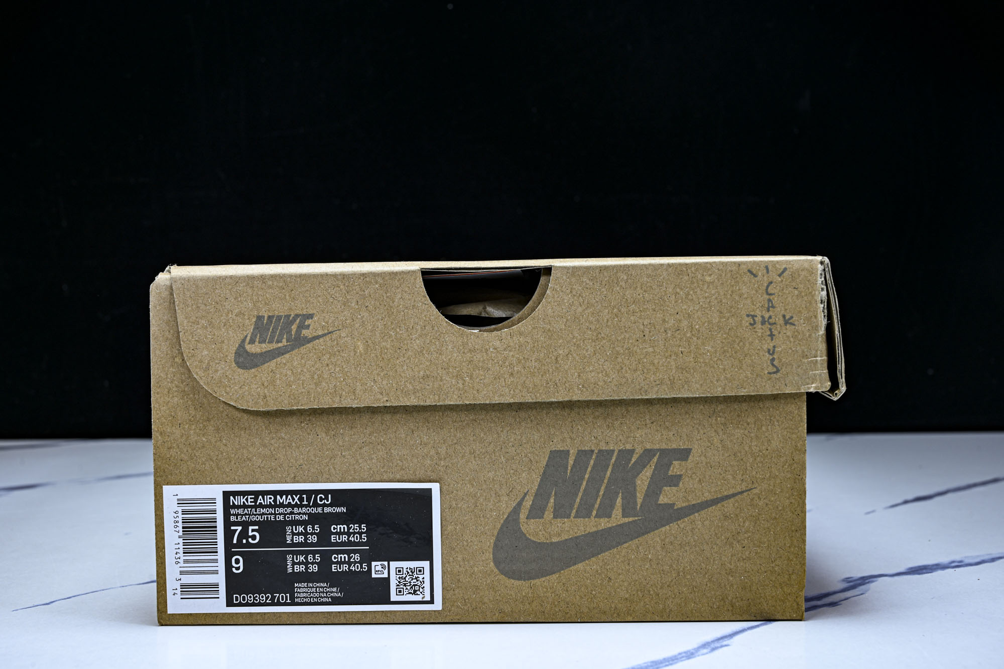 Travish Scott x NK Air Max 1 “Wheat”复古休闲跑步鞋 小麦 倒钩 DO