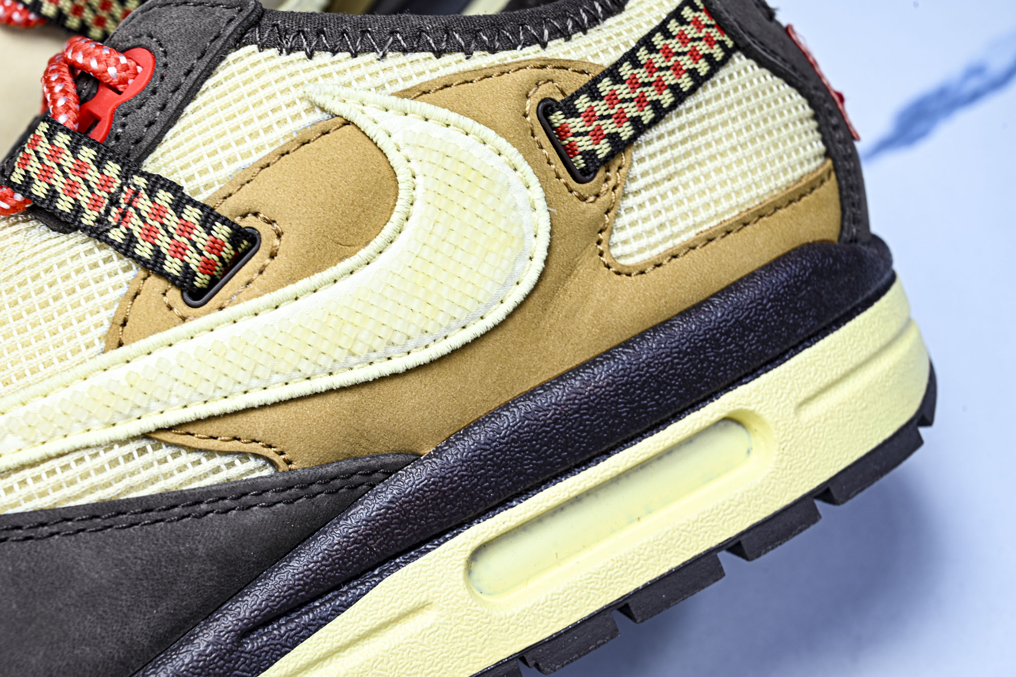Travish Scott x NK Air Max 1 “Wheat”复古休闲跑步鞋 小麦 倒钩D09