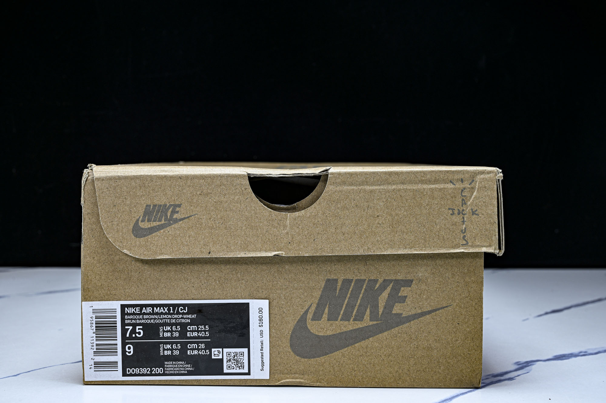 Travish Scott x NK Air Max 1 “Wheat”复古休闲跑步鞋 小麦 倒钩D09