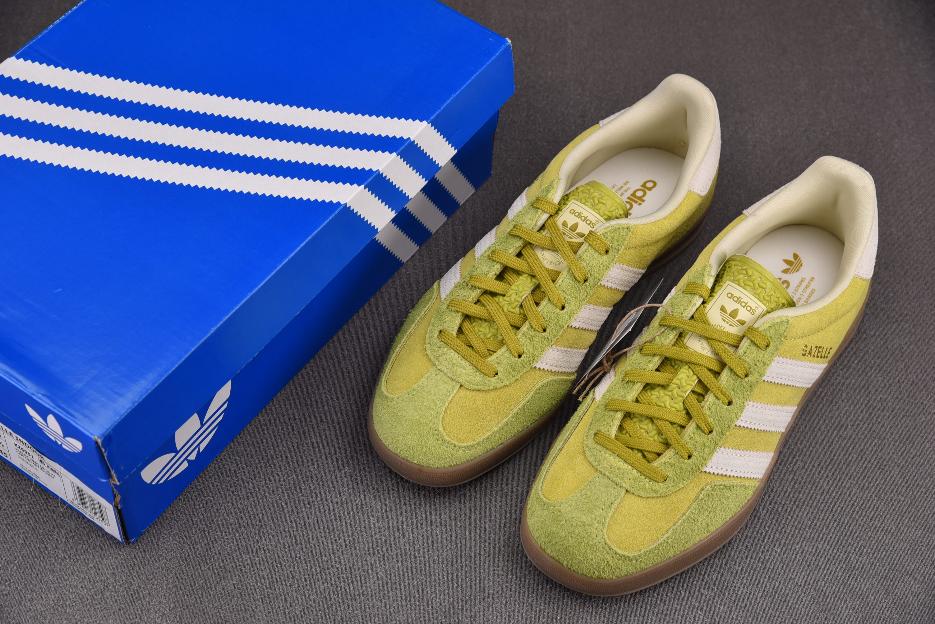 Adidas Gazelle Indoor 黄绿 KZ6951 YZ012-335.5-46