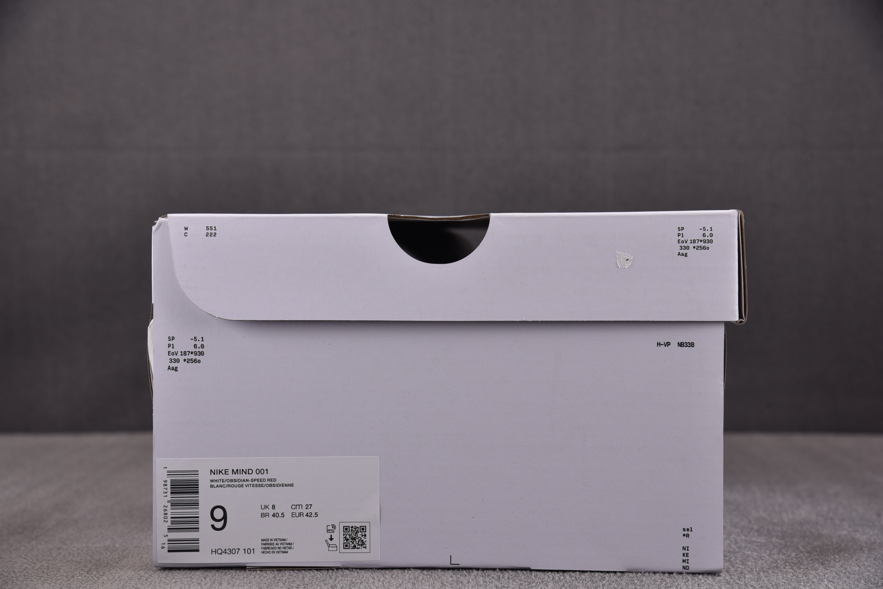 NK Mind 001 White Speed Red 白色 HQ4307-101 #YZ00136-5
